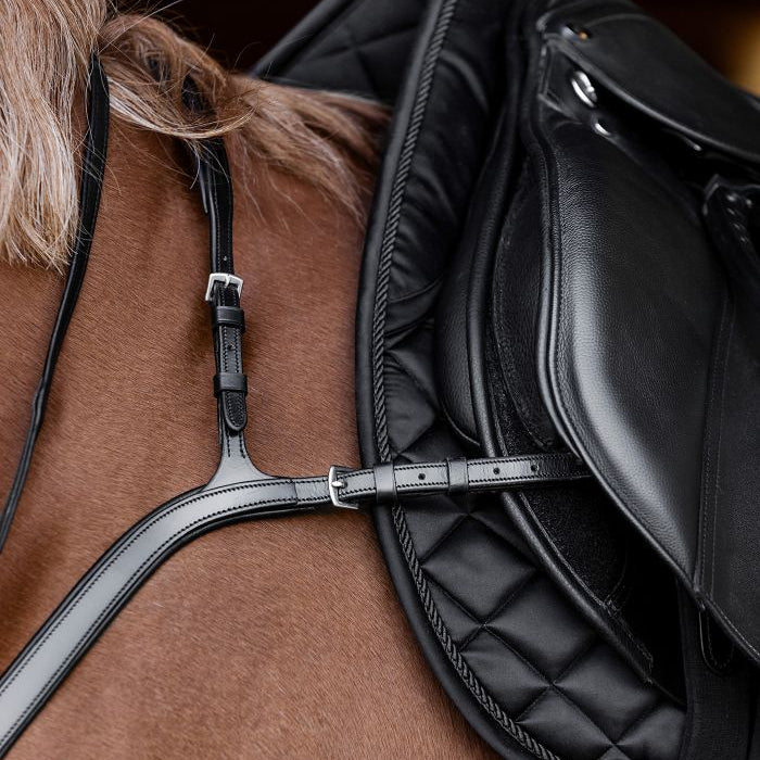 Waldhausen X-Line Breastplate with Long Bridge #colour_black