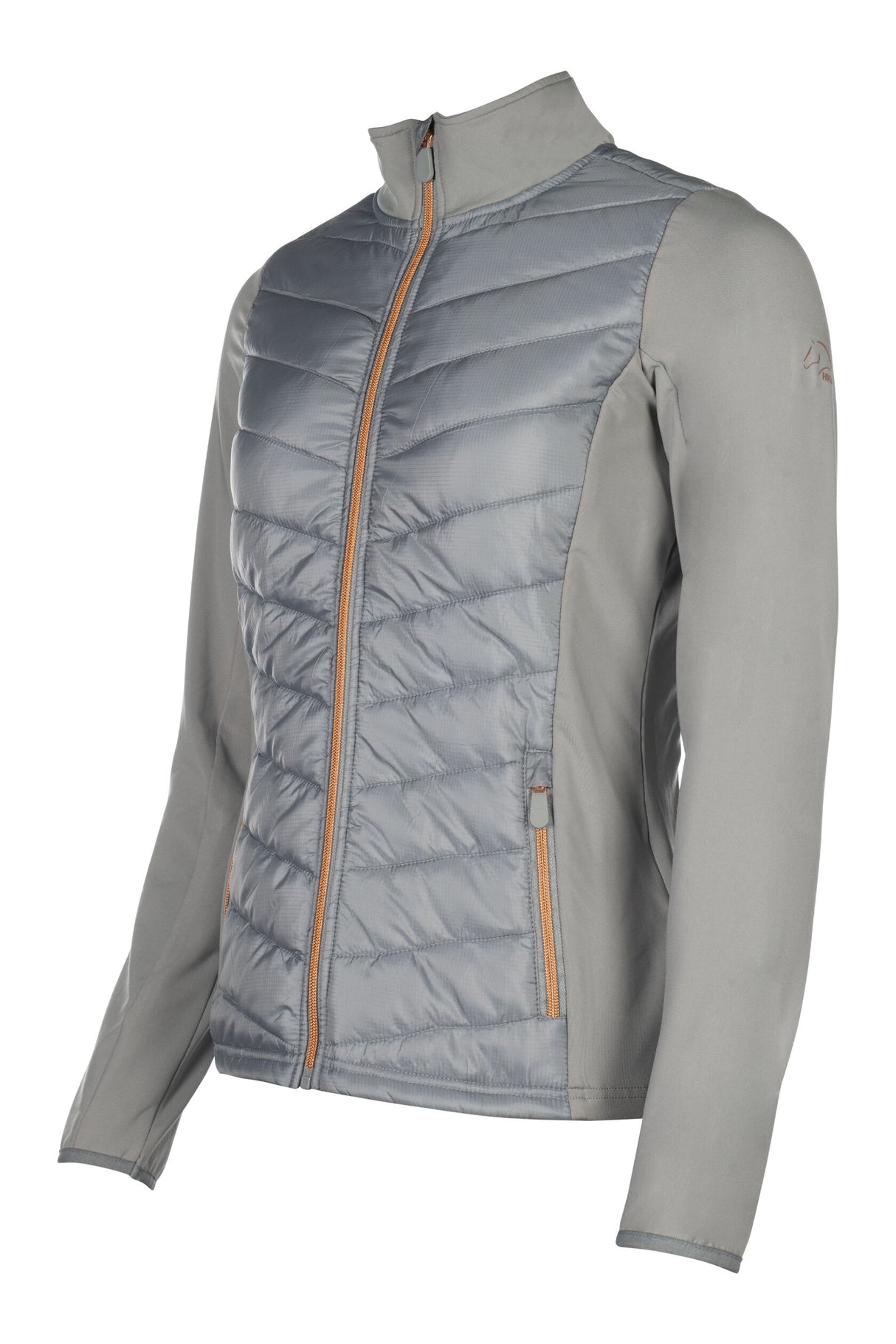 HKM Women's Jersey/Nylon Jacket -Prag- Style #colour_grey-rose-gold