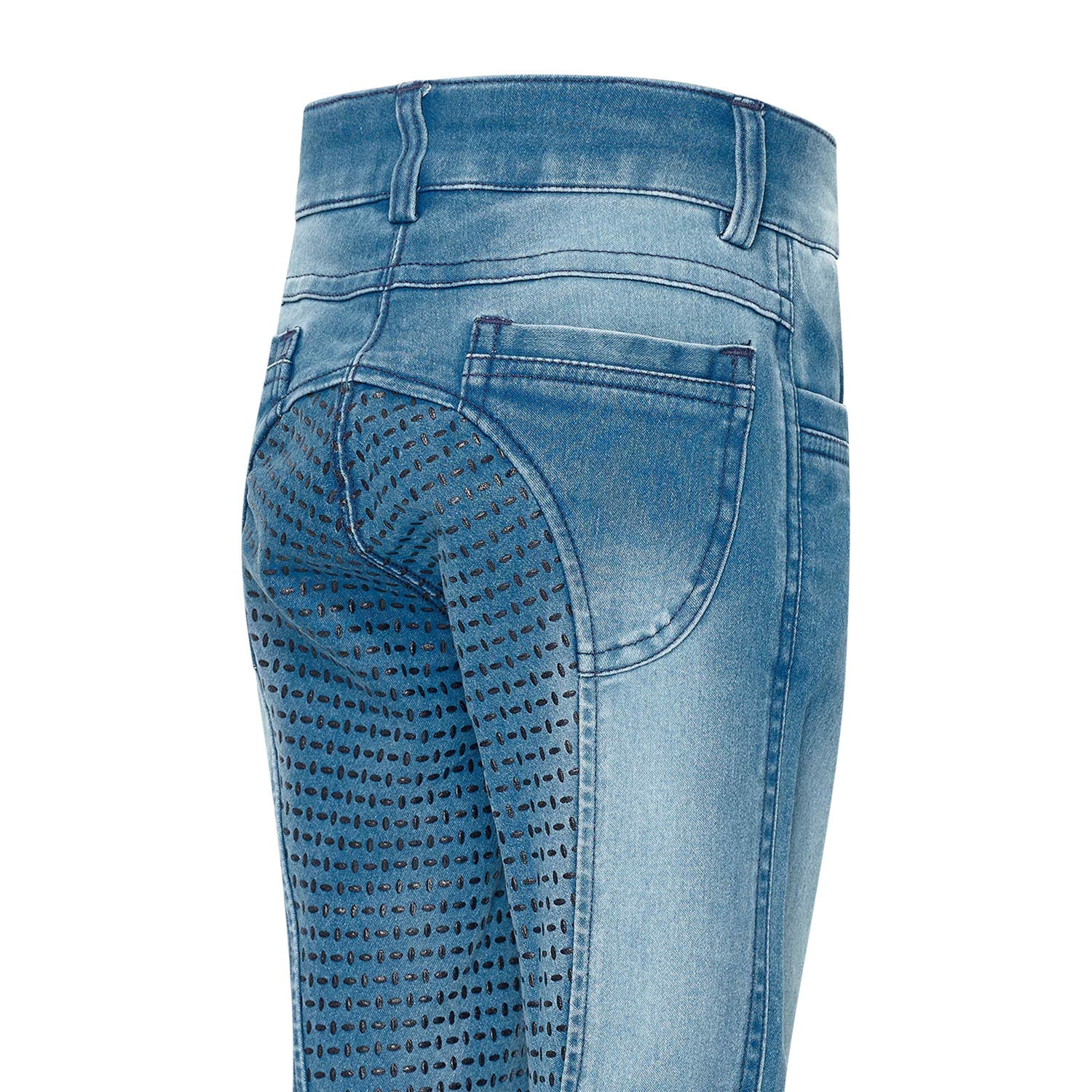 Imperial Riding Donny Children's Riding Breeches #Colour_light-blue-denim