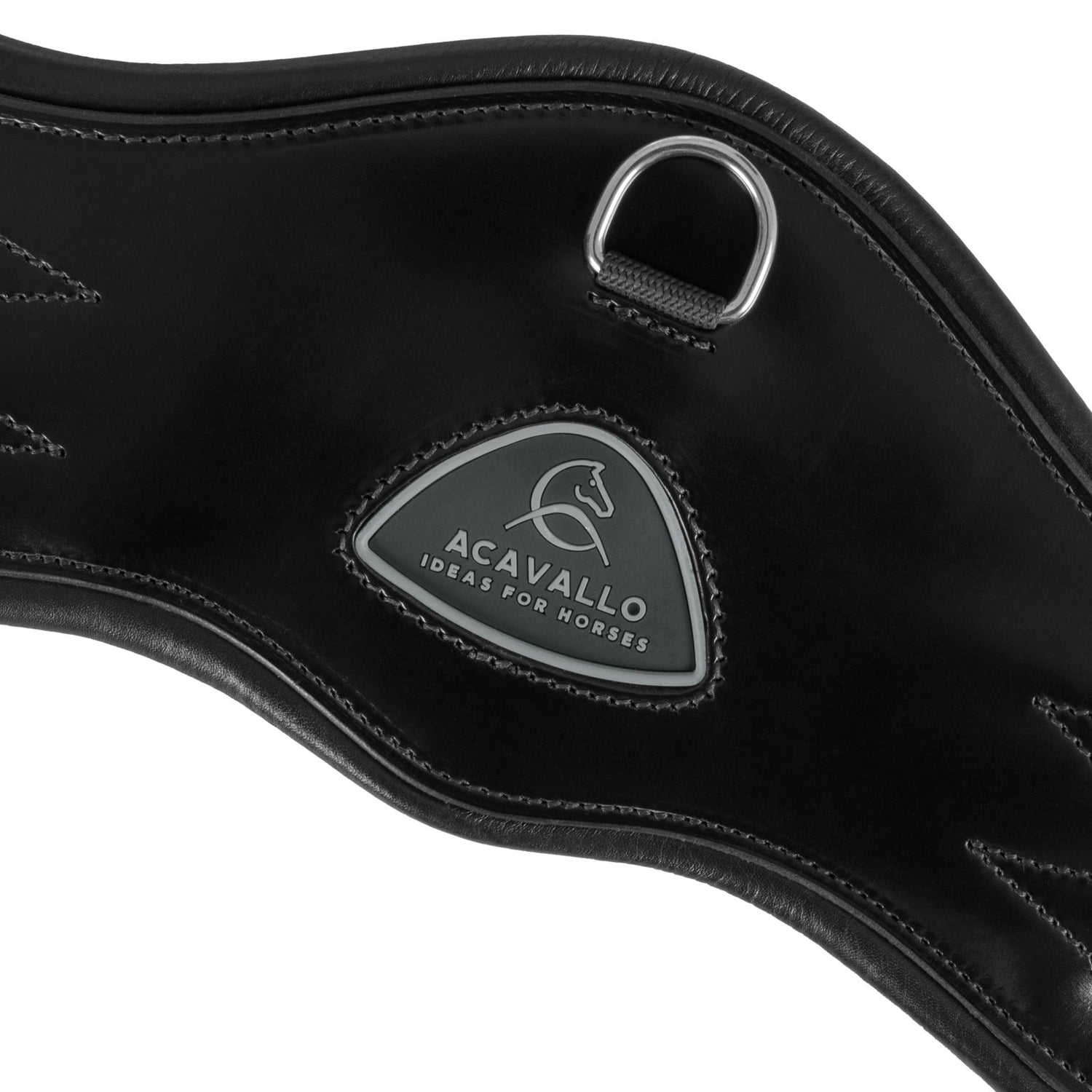 Acavallo Anatomical Dressage Girth Leather #colour_black