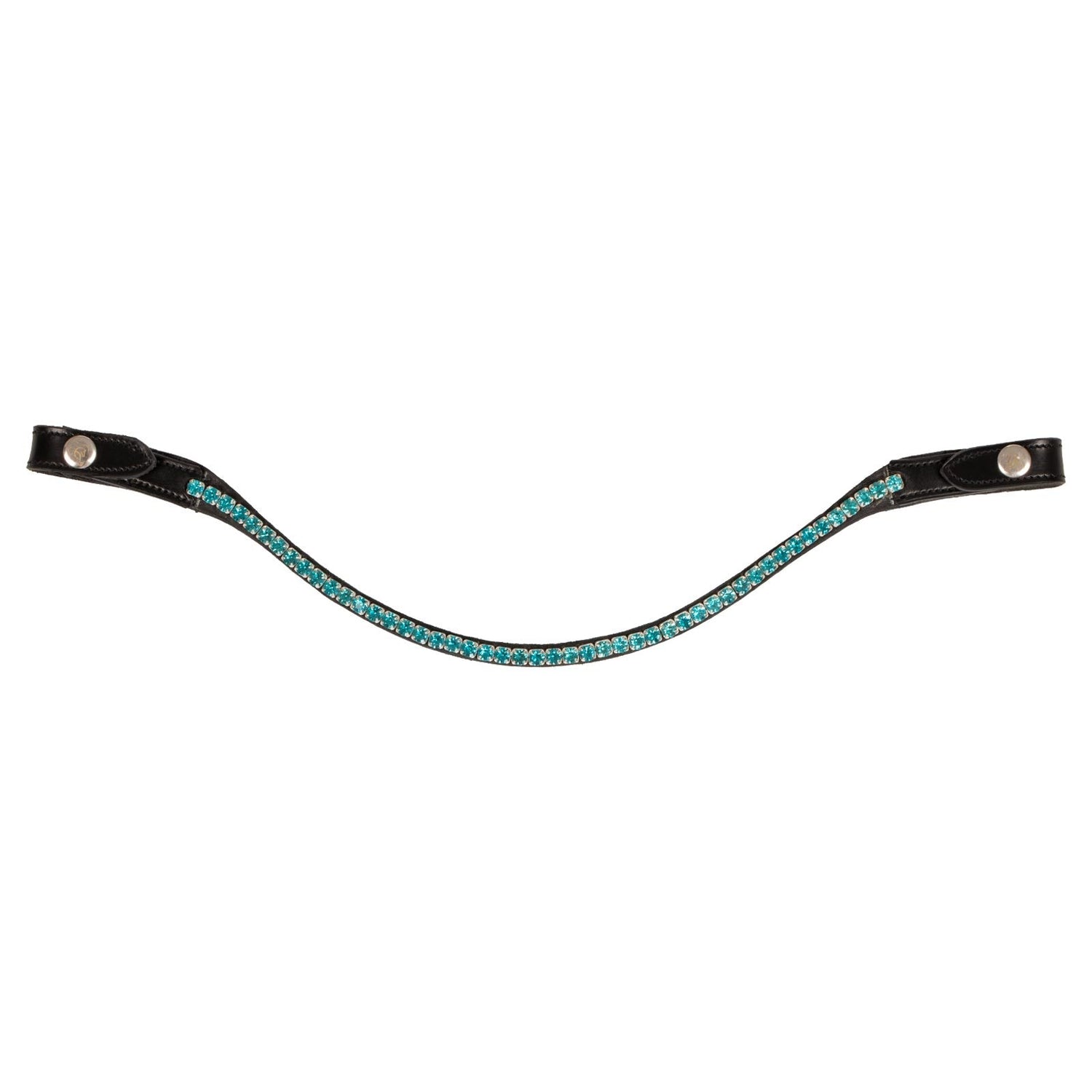 Acavallo Browband Calfskin & Round Crystals #colour_black-blue