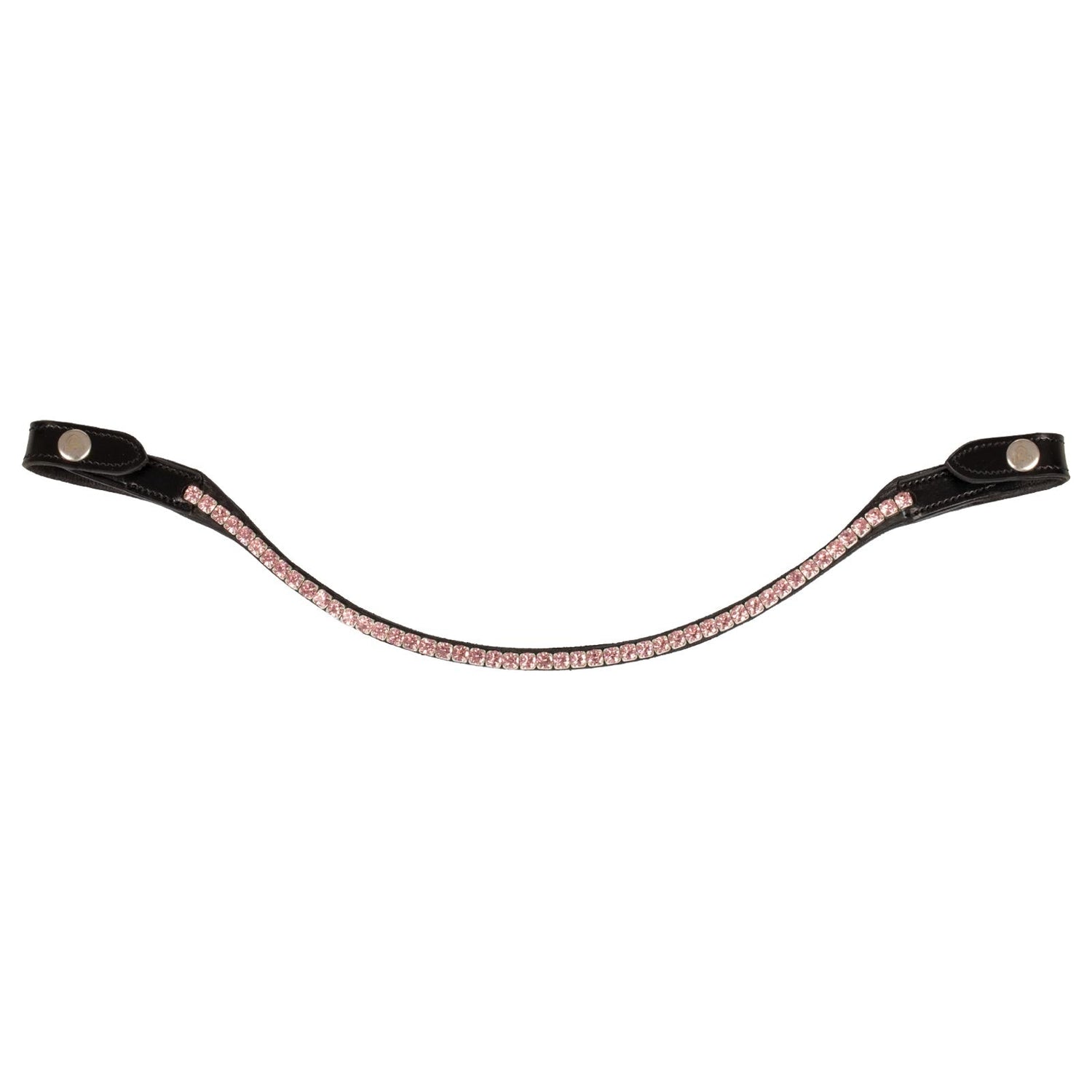 Acavallo Browband Calfskin & Round Crystals #colour_black-pink