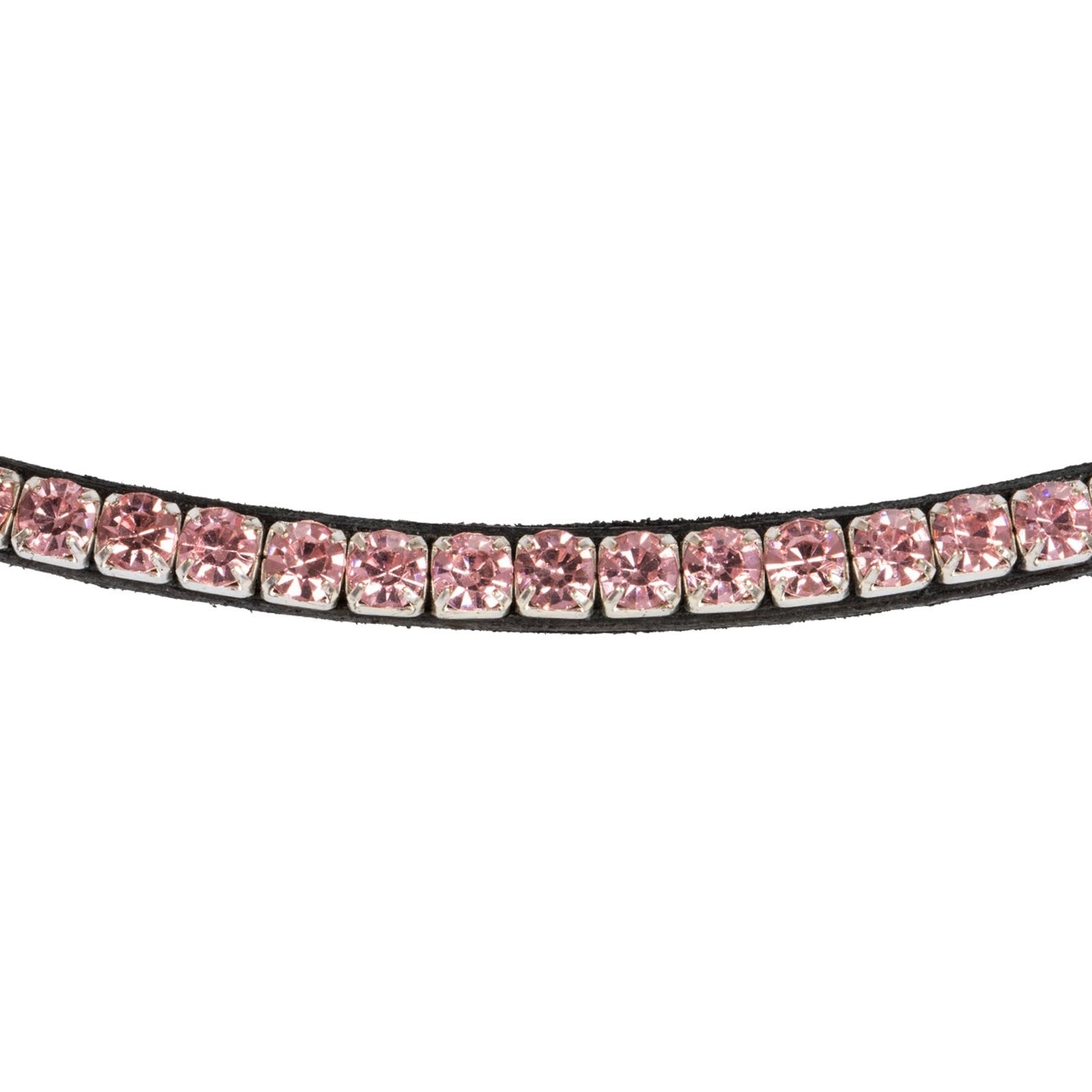 Acavallo Browband Calfskin & Round Crystals #colour_black-pink
