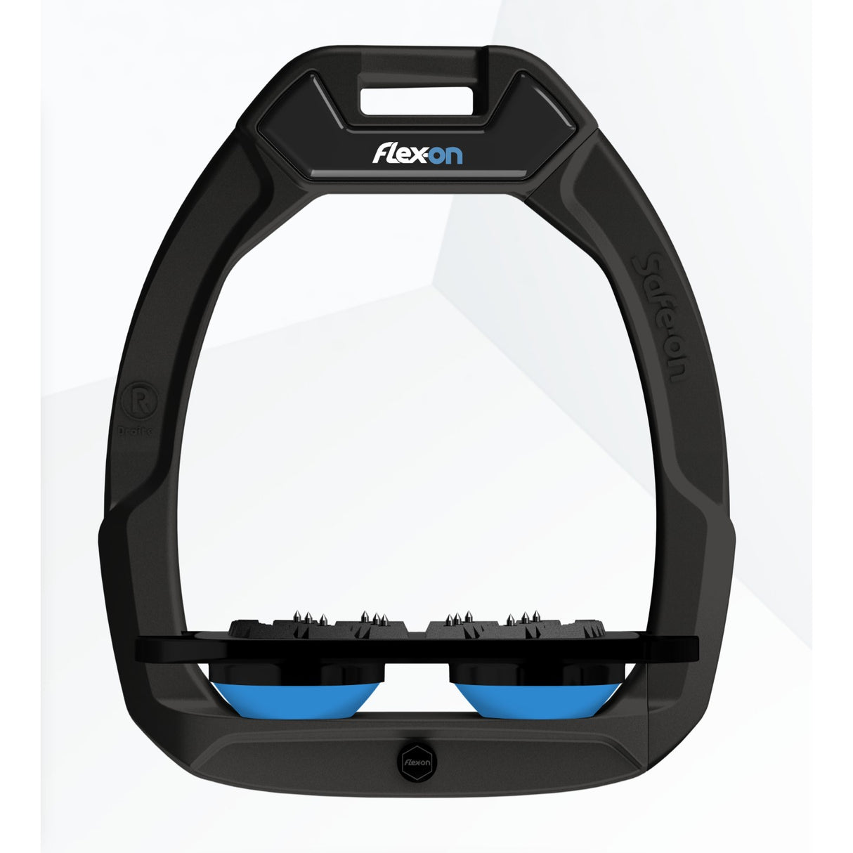 Flex-On Safe-On Inclined Ultra Grip Stirrups - Black/Black/Light Blue