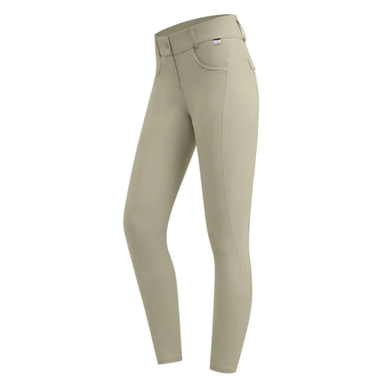 E.L.T Ladies Comfort Ride Glam Breeches #colour_beige-grey