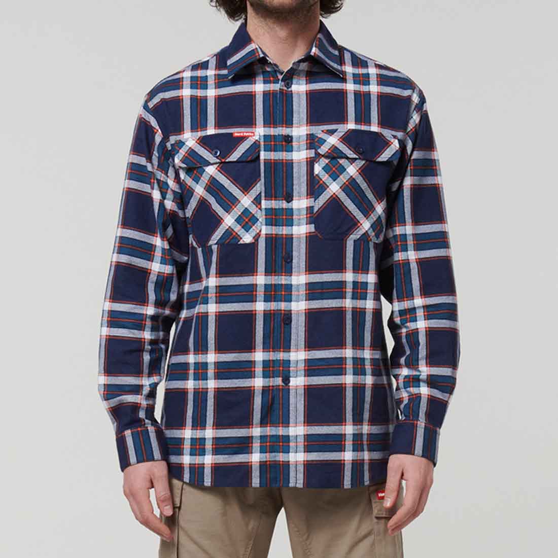 Hard Yakka Core Flannel Shirt #colour_navy