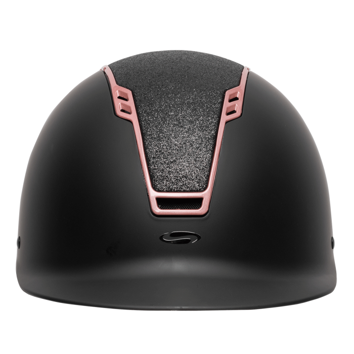 SWING H22 Shine Riding Helmet #colour_black-matt-black-shine-rosé-gold