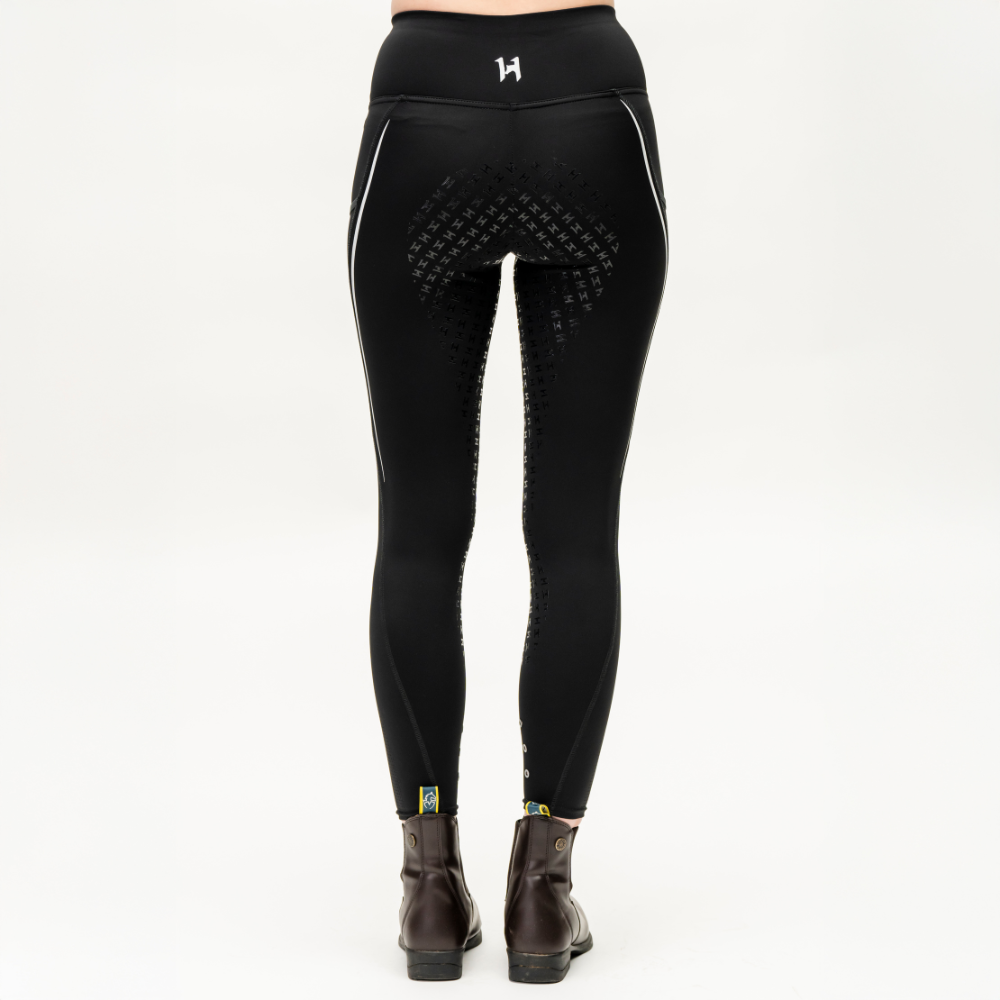 Horseware Ireland Formfit Full Seat Silicone Riding Tights#colour_core-black