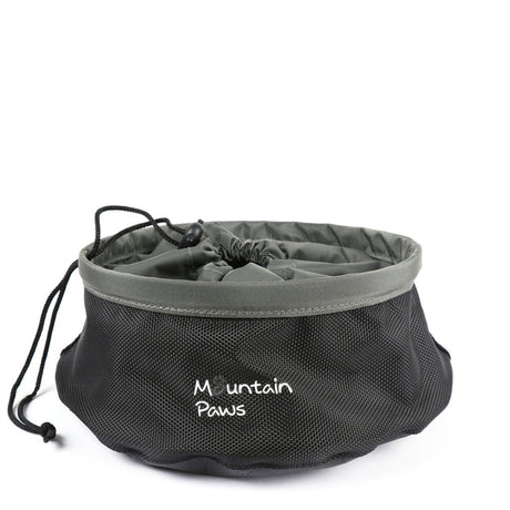 Mountain Paws Collapsible Dog Food Bowl #colour_black