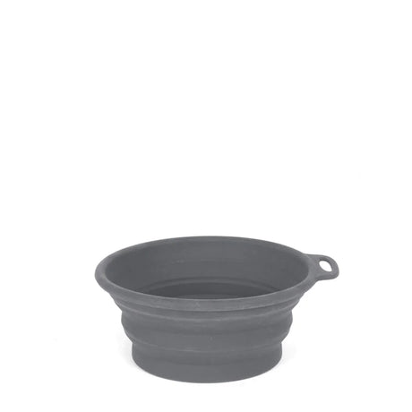 Mountain Paws Collapsible Silicone Dog Bowl #colour_grey