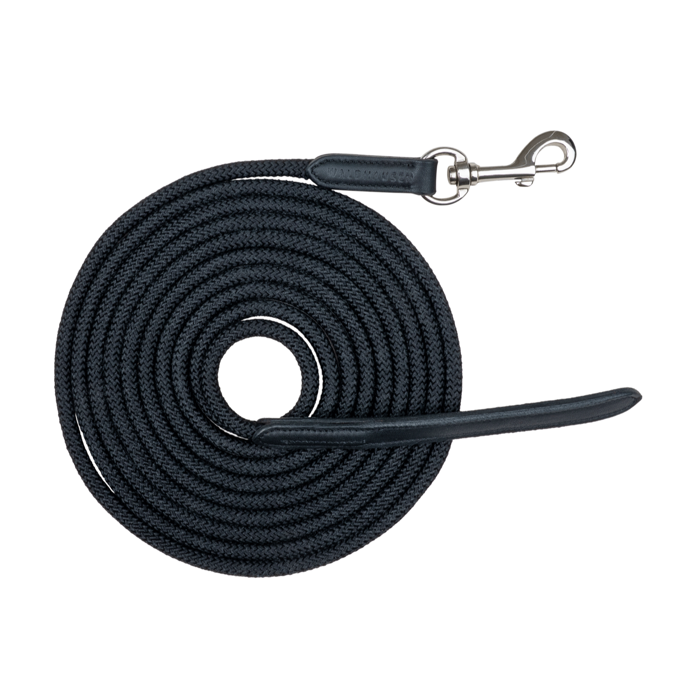 Waldhausen Fine Ground Work Rope With Carabiner #colour_black