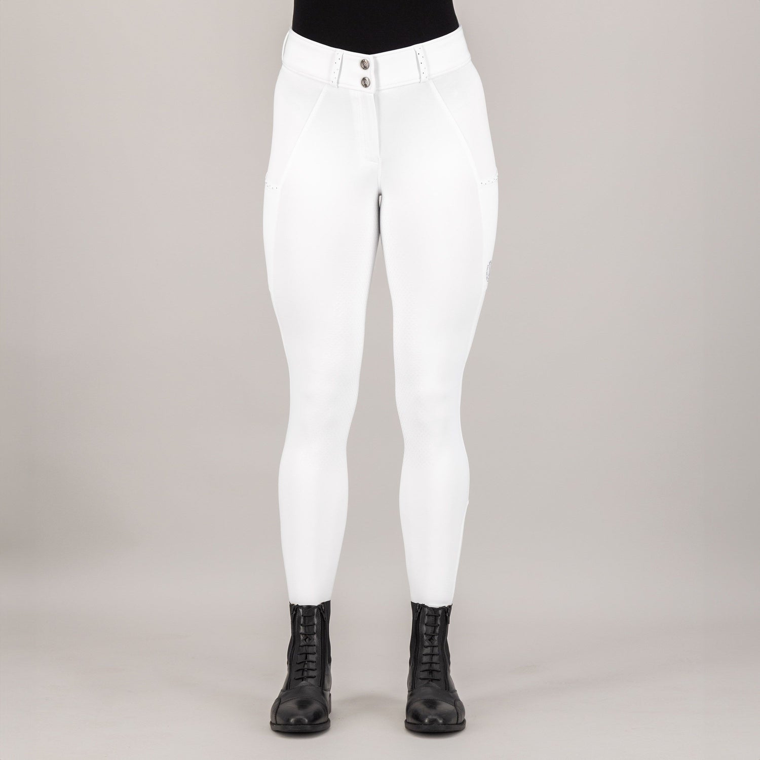 Imperial Riding Children's Bliss Full Grip Riding Breeches #Colour_white