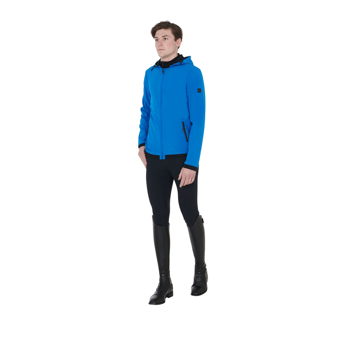 Equestro Men's Slim Fit Softshell Jacket With Internal Fleece #colour_royal-blue