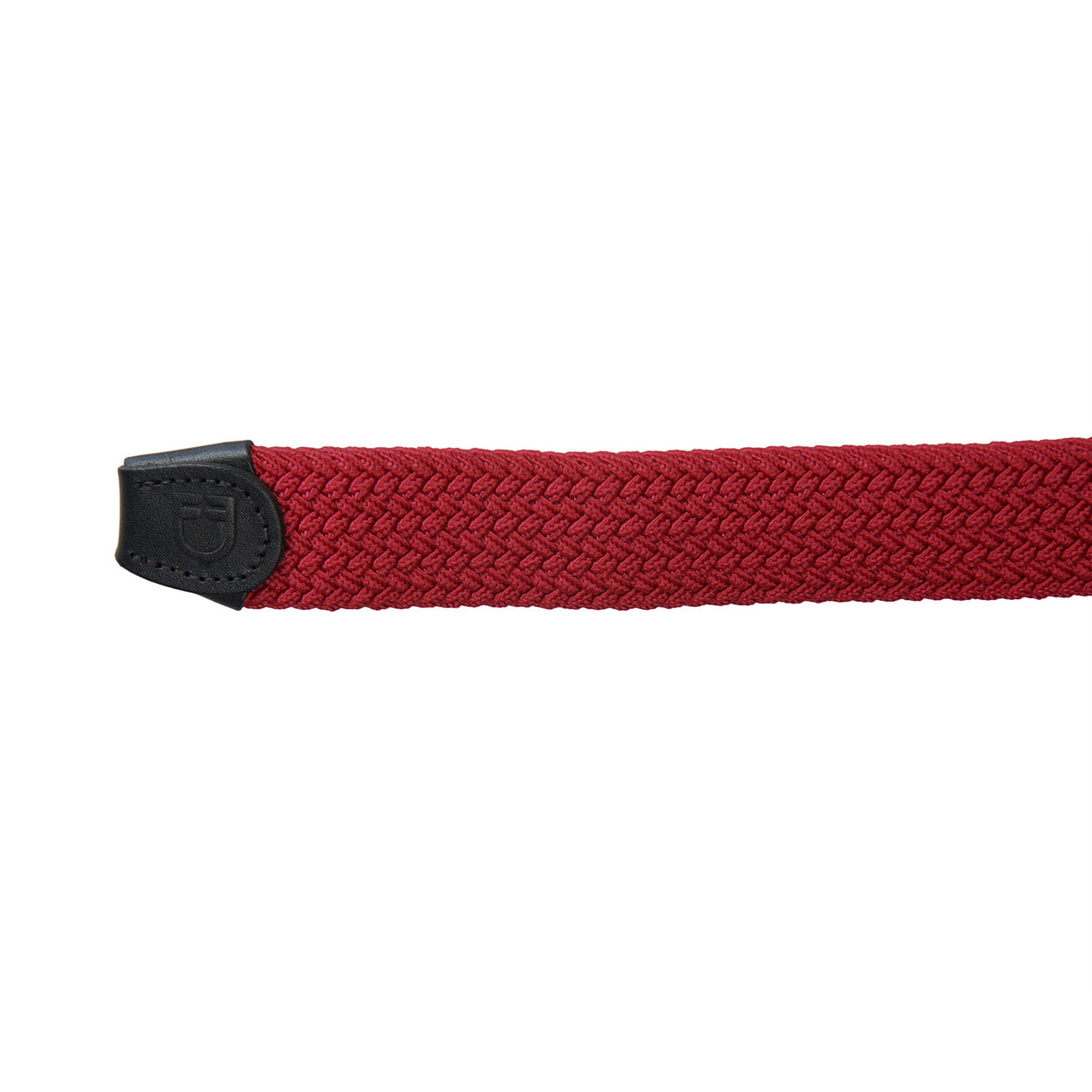 Equestro Elasticized Belt Crossed Pattern #colour_burgundy