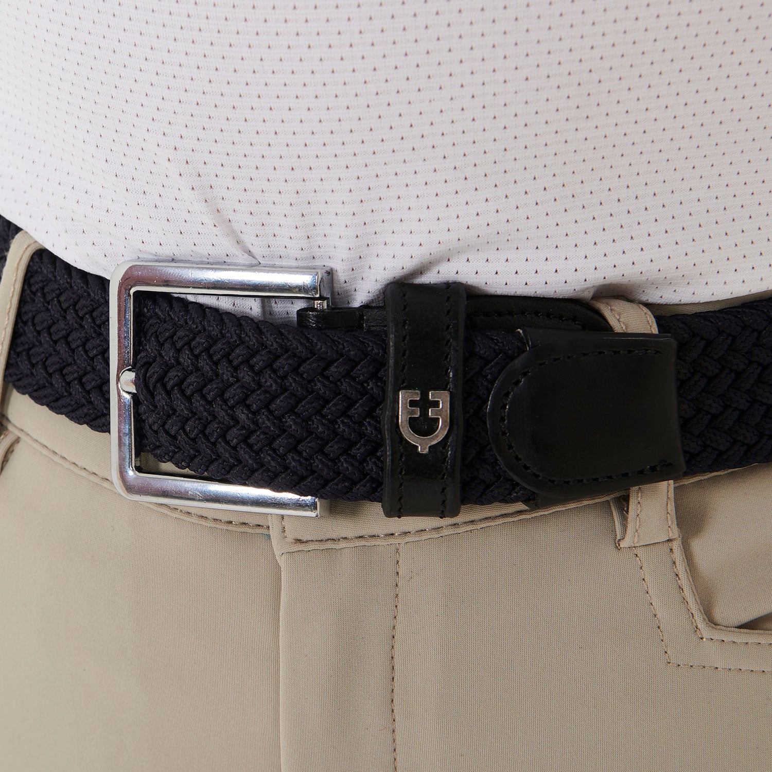 Equestro Elasticized Kids Belt Crossed Pattern