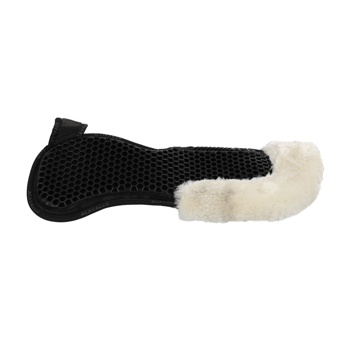 Acavallo Pad Mf-S Wfs Suede Rear Sheepskin Hexagonal Gel Flat #colour_black-white