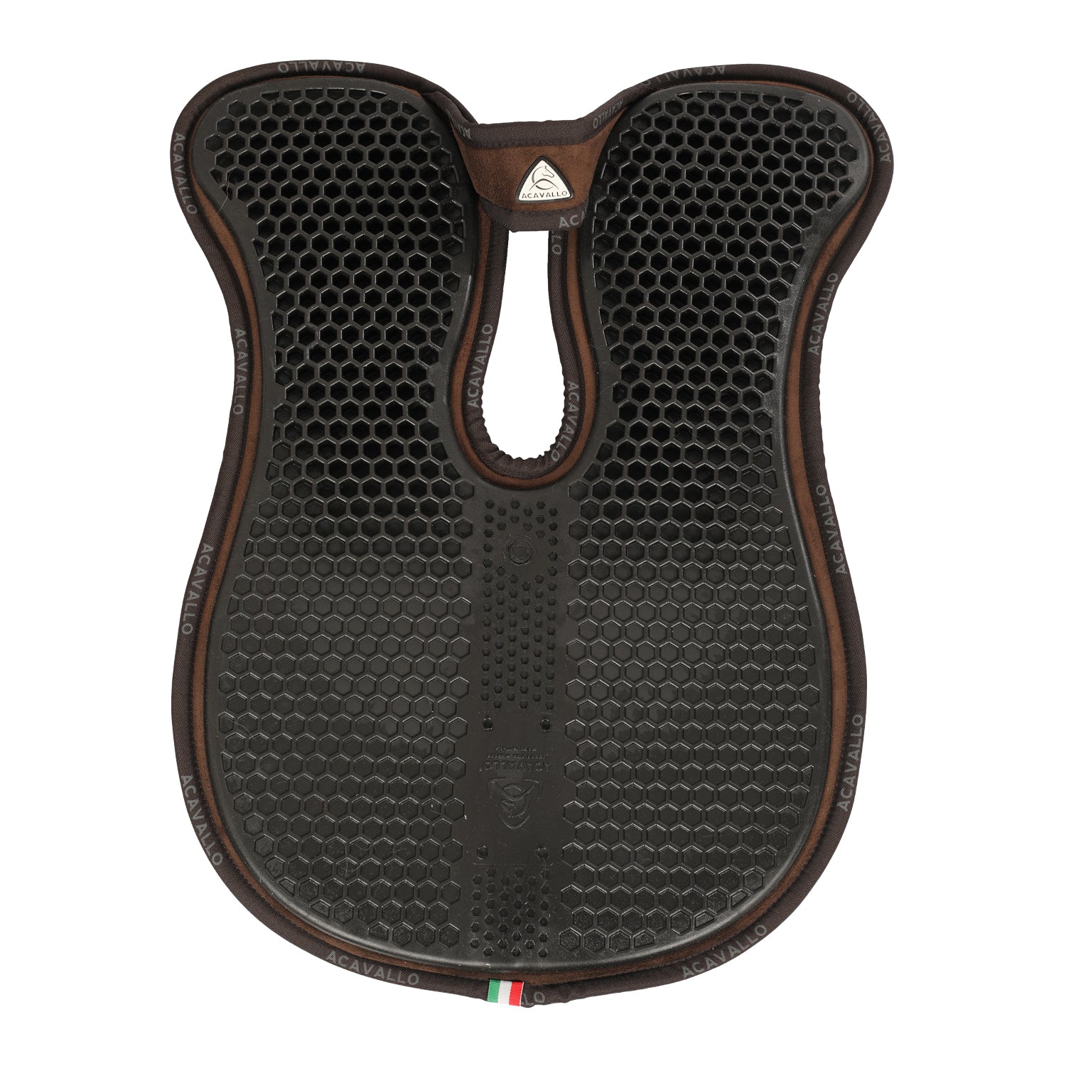 Acavallo Pad MF WFS Suede Hexagonal Gel Front Riser #colour_brown