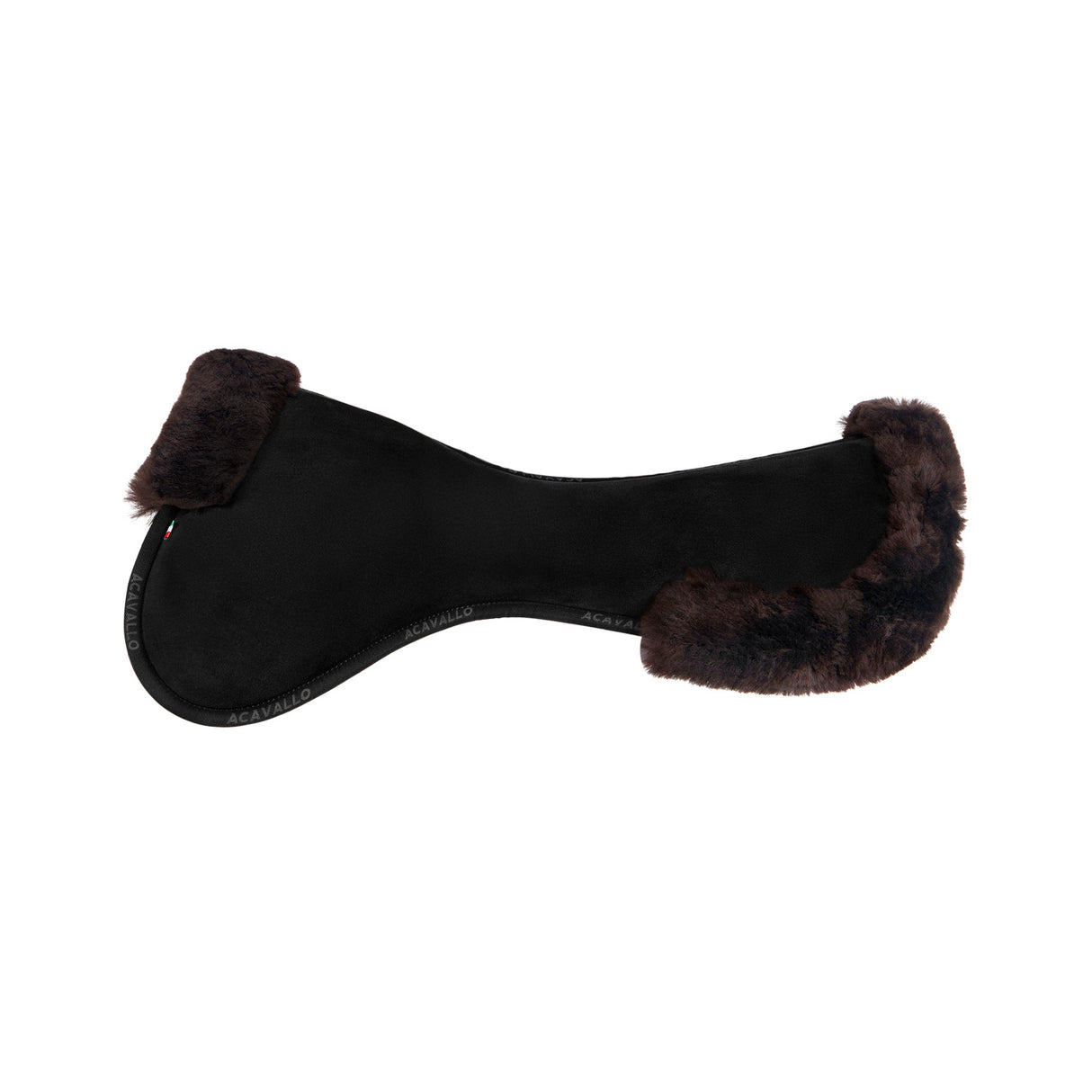 Acavallo Pad MF-S JCCS-S CW-CS Suede Cut-Out Sheepskin Flat #colour_black-brown
