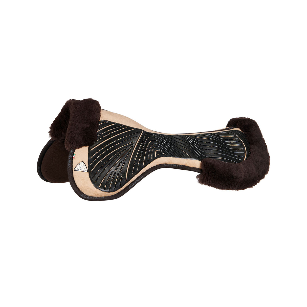 Acavallo Pad Mf-S Jccs-S Cw-Cs Suede Cut-Out Sheepskin Gel Grip Flat
#colour_biege-brown