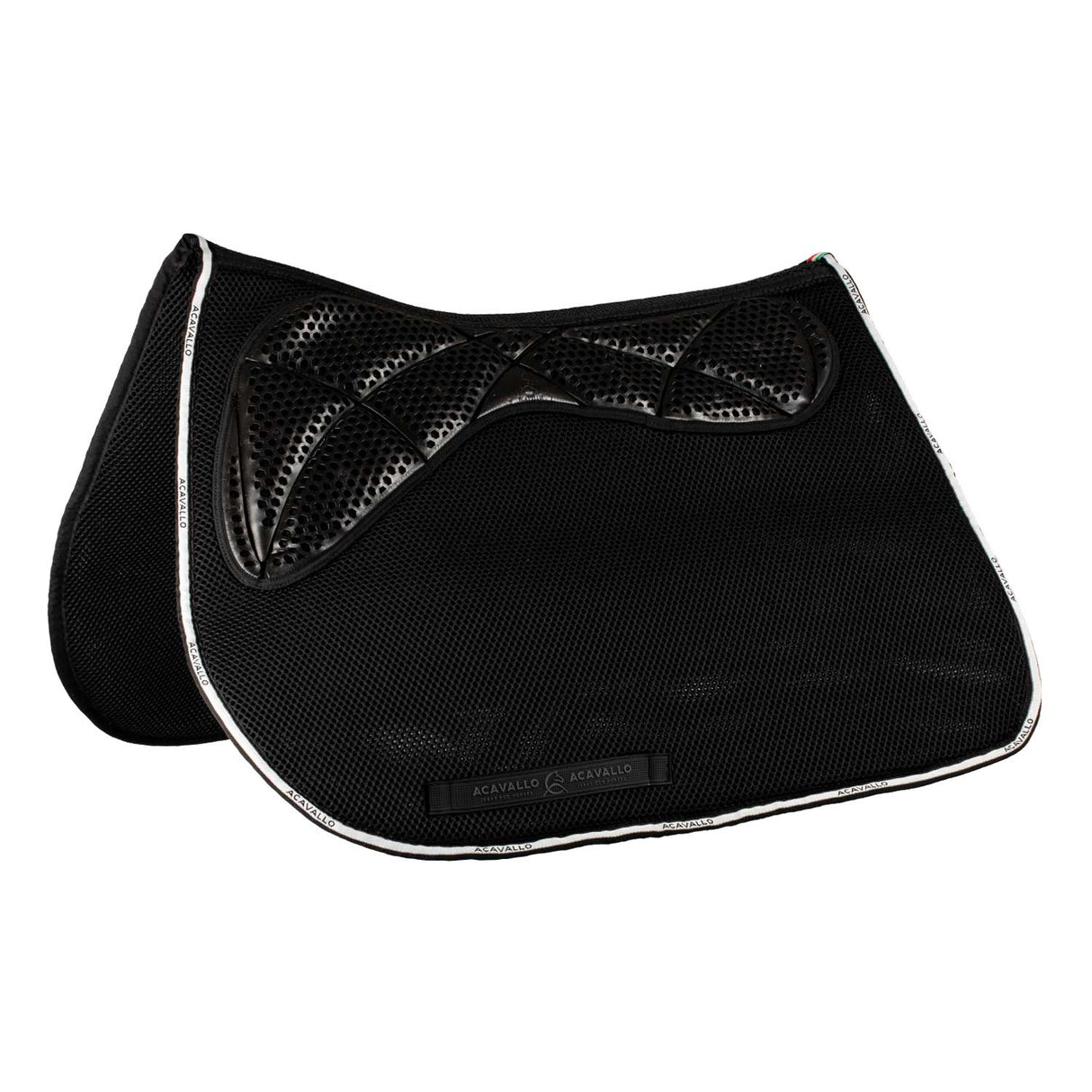 Acavallo Saddle Pad JS CW-3Ds Memory Foam 3D Spacer Gel Grip #colour_black