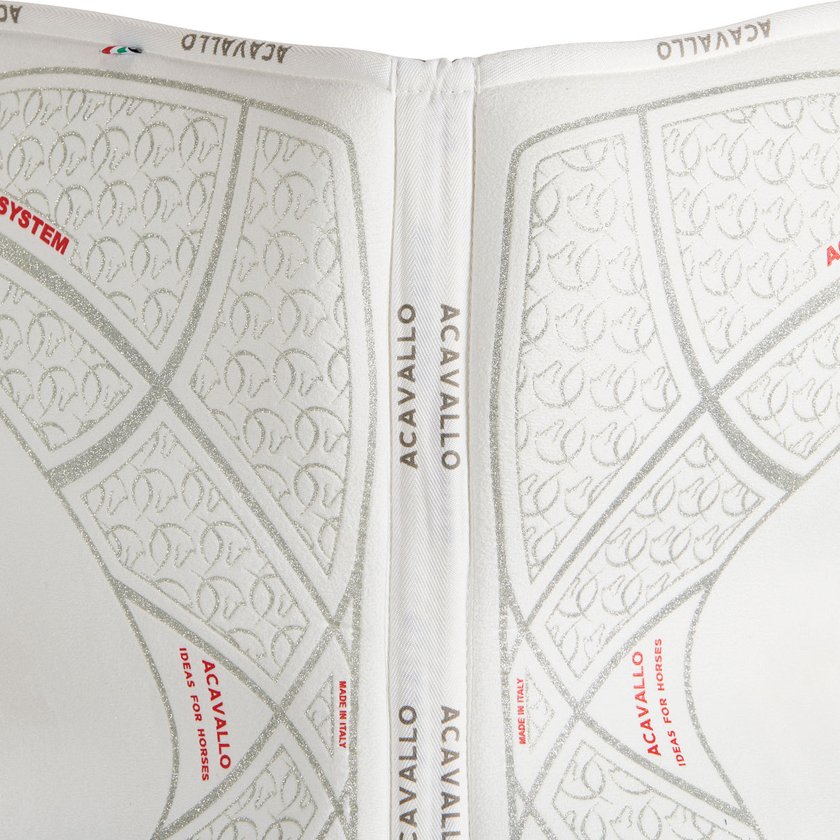 Acavallo Pad MF HPS CW-CS Suede AC Grip Flat #colour_white-silver