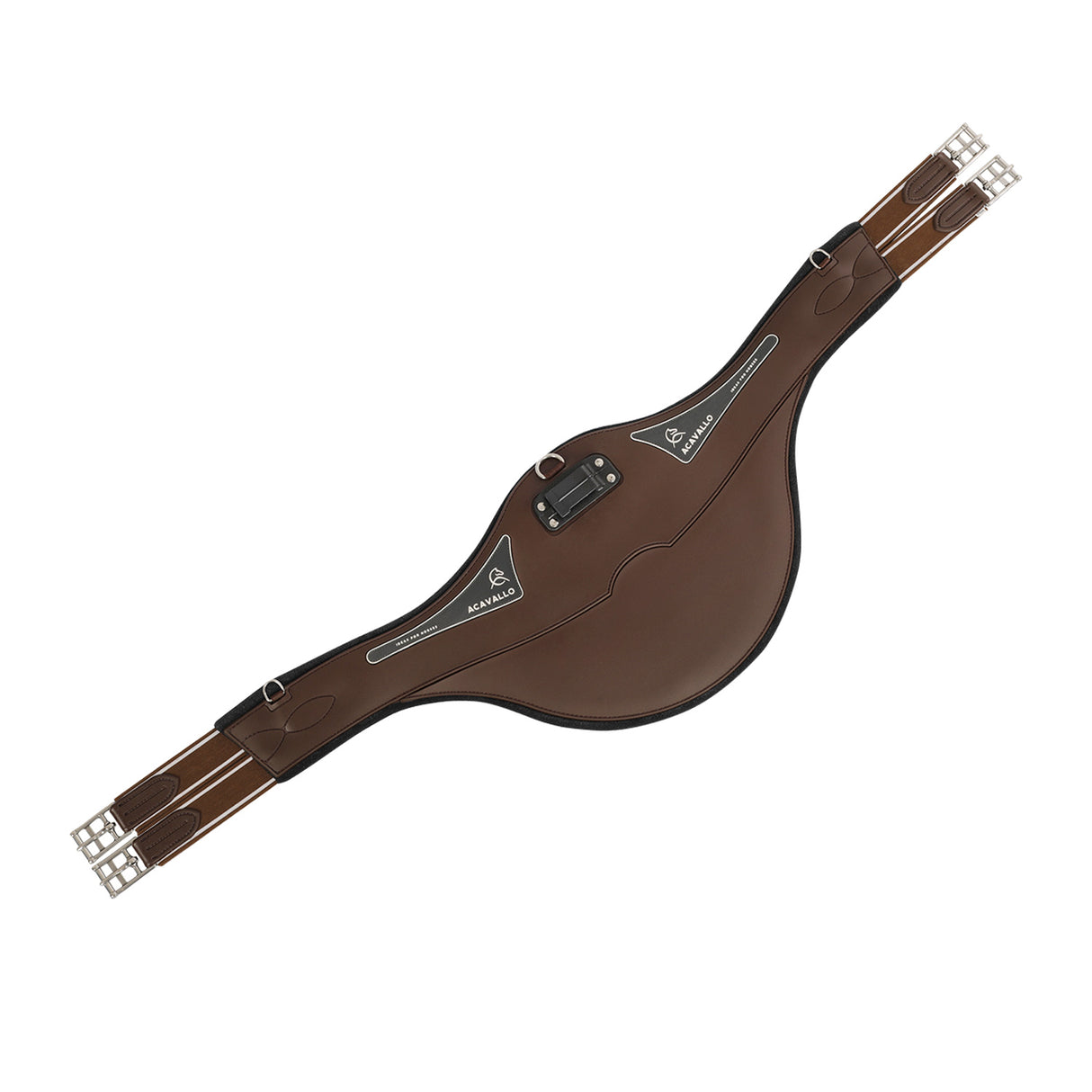 Acavallo Jumping Stud Guard Girth Gel Classic PVC #colour_brown