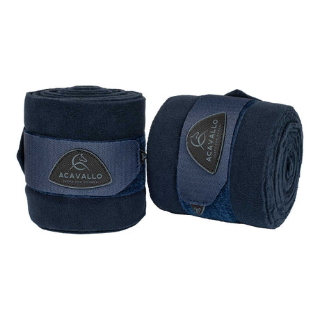 Acavallo Fleece Exercise Bandages Hook-And-Loop Closure Fastening #colour_blue