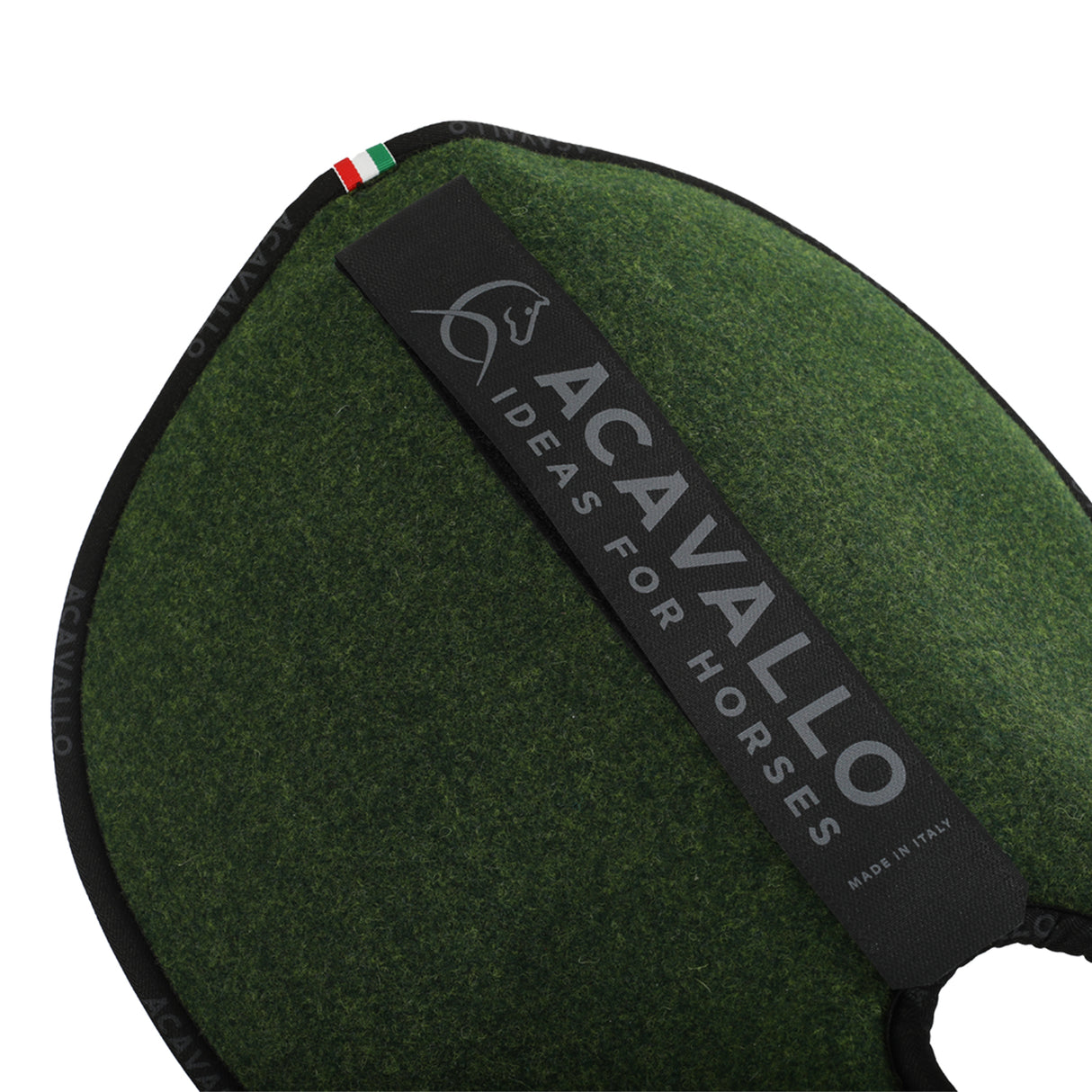 Acavallo Pad Piuma WFS Pocket Double Felt Rear Riser #colour_green