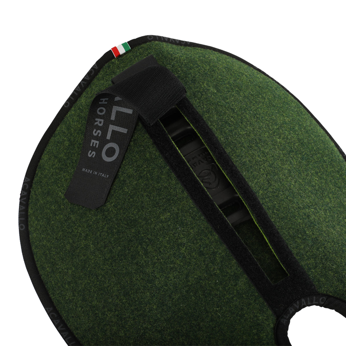 Acavallo Pad Piuma WFS Pocket Double Felt Rear Riser #colour_green