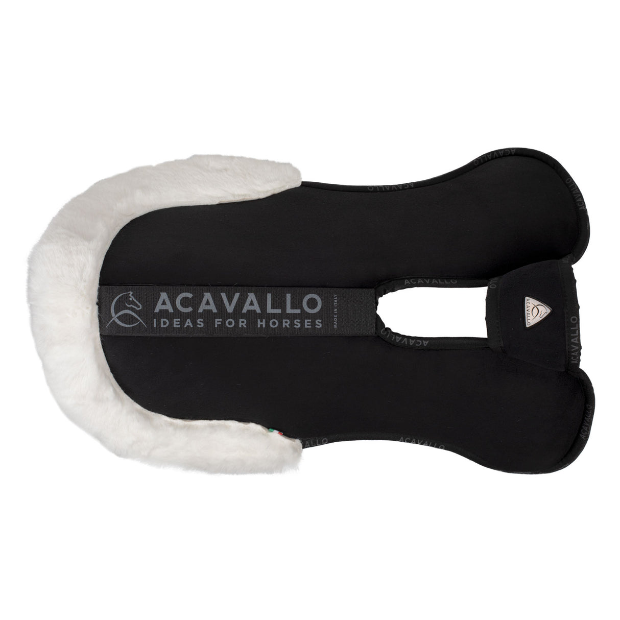 Acavallo Pad Piuma-FS WFS-FS Pocket Suede Front Riser #colour_black-white