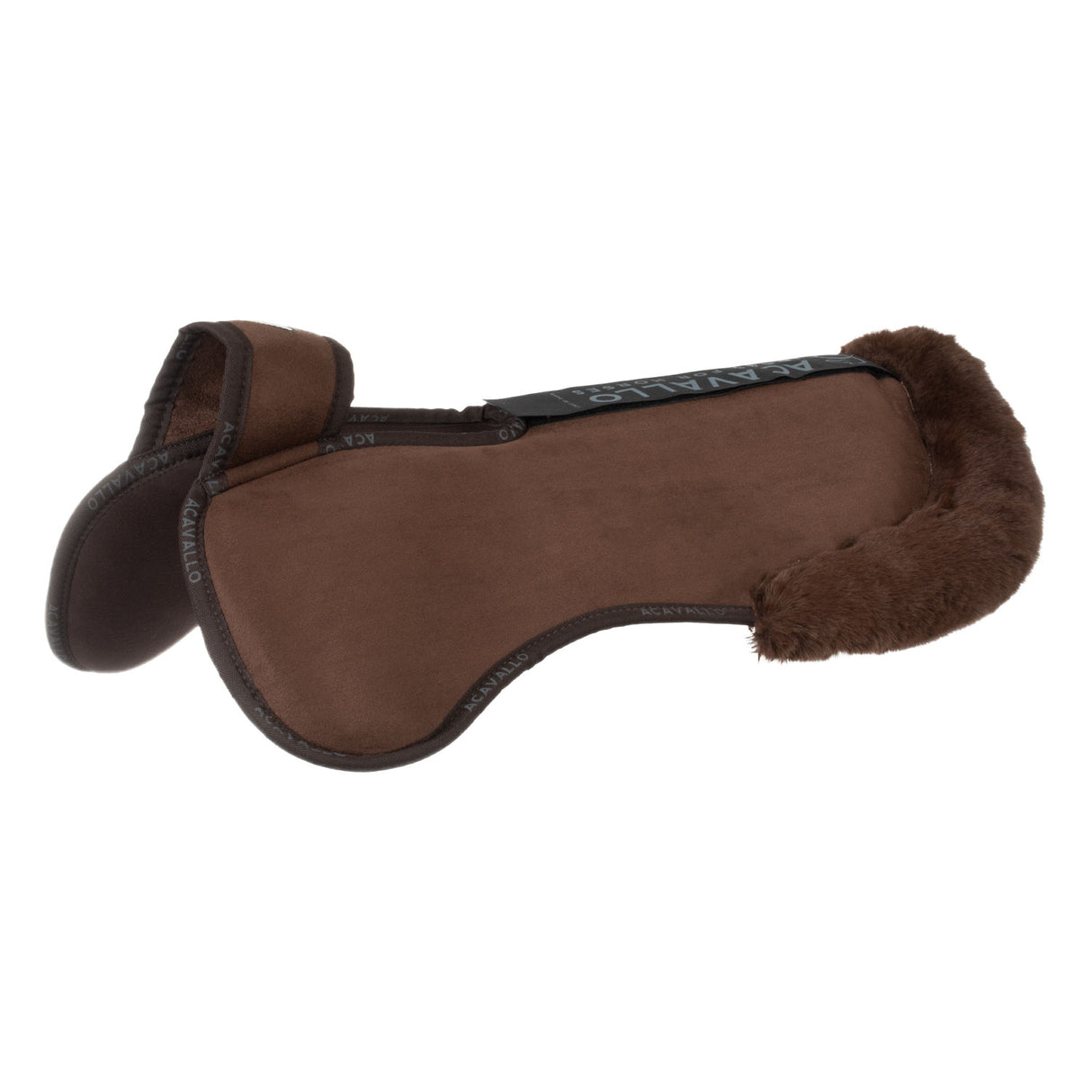 Acavallo Pad Piuma-FS WFS-FS Pocket Suede Front & Rear Riser #colour_brown-brown