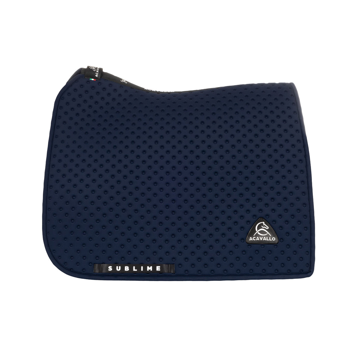 Acavallo Point Dressage Saddle Pad W/Square Back Corner #colour_blue