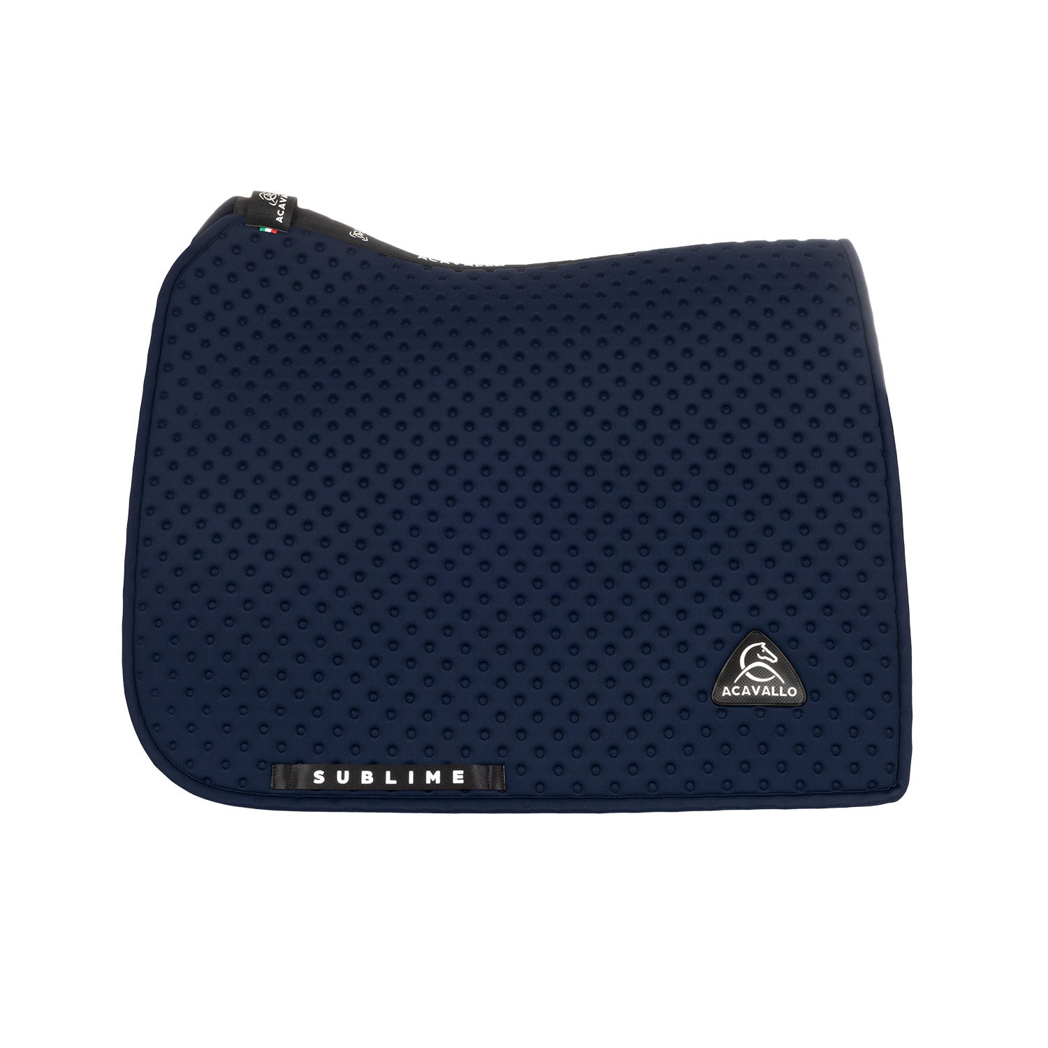 Acavallo Point Dressage Saddle Pad W/Square Back Corner #colour_blue