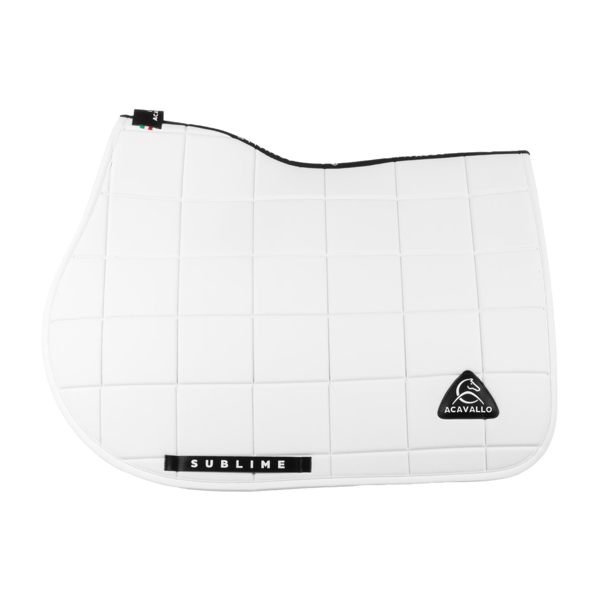 Acavallo Square Jumping Saddle Pad #colour_white
