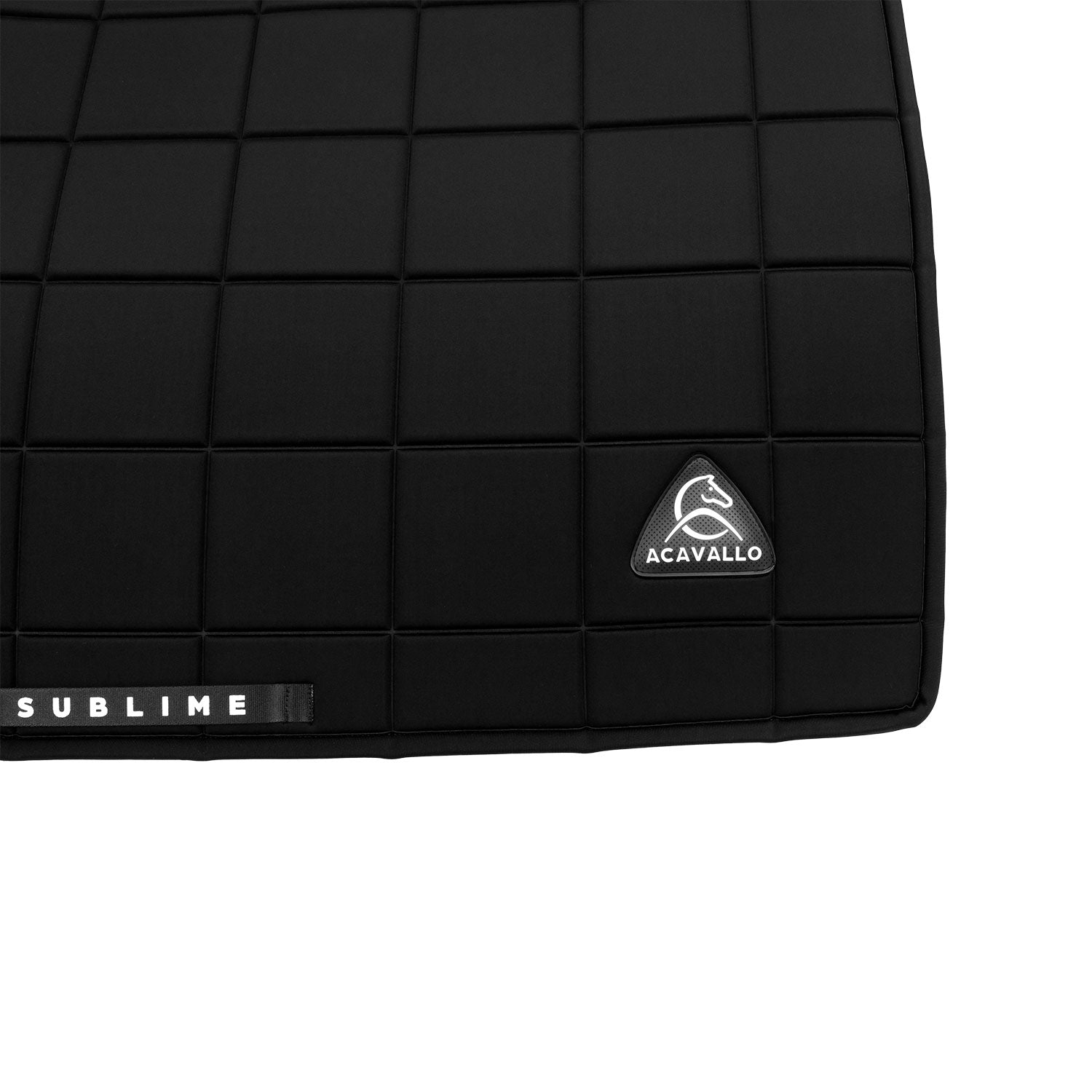 Acavallo Square Dressage Saddle Pad W/Square Back Corner #colour_black