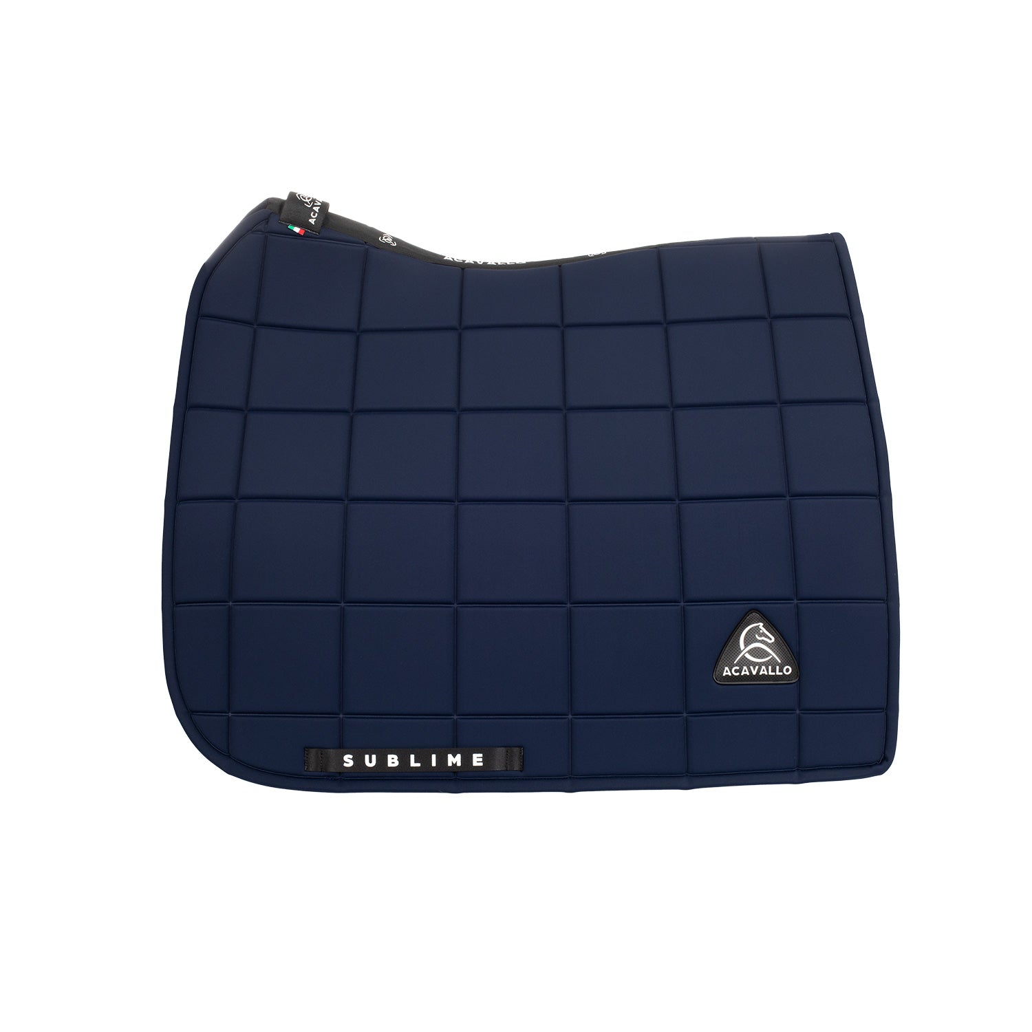 Acavallo Square Dressage Saddle Pad W/Square Back Corner #colour_blue
