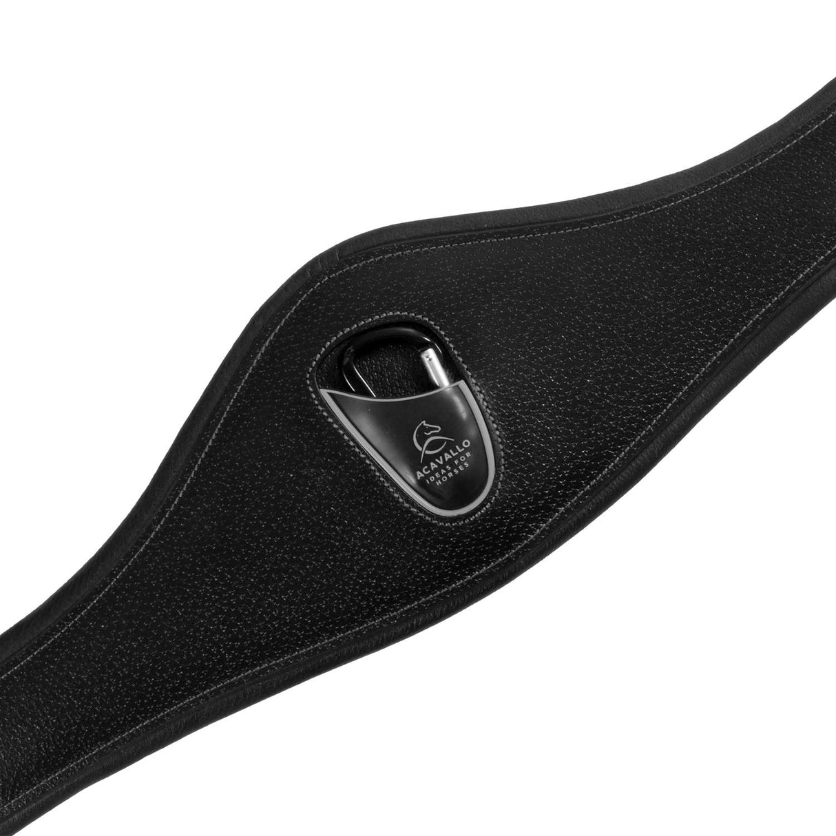Acavallo Leather Shaped Girth Buffalo Leather #colour_black