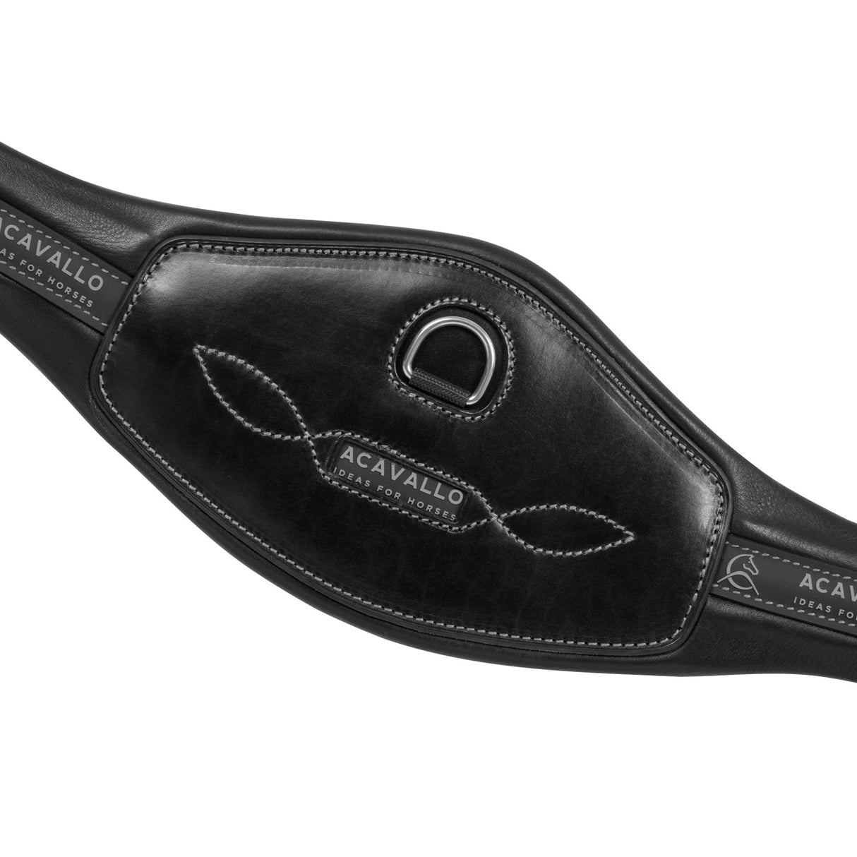 Acavallo Anatomical Jumping Girth Leather #colour_black