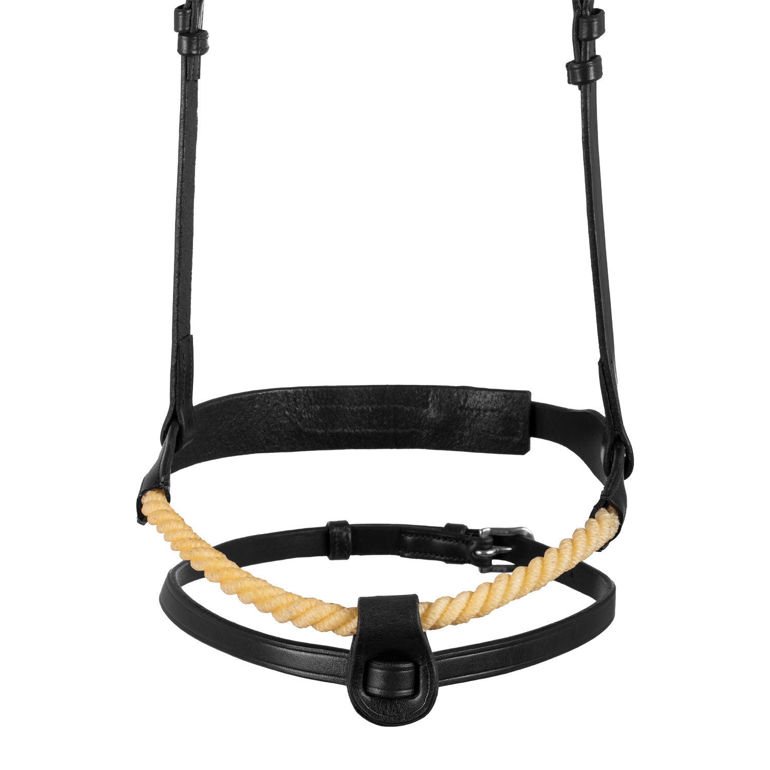 Acavallo Rope Flash Noseband #colour_black