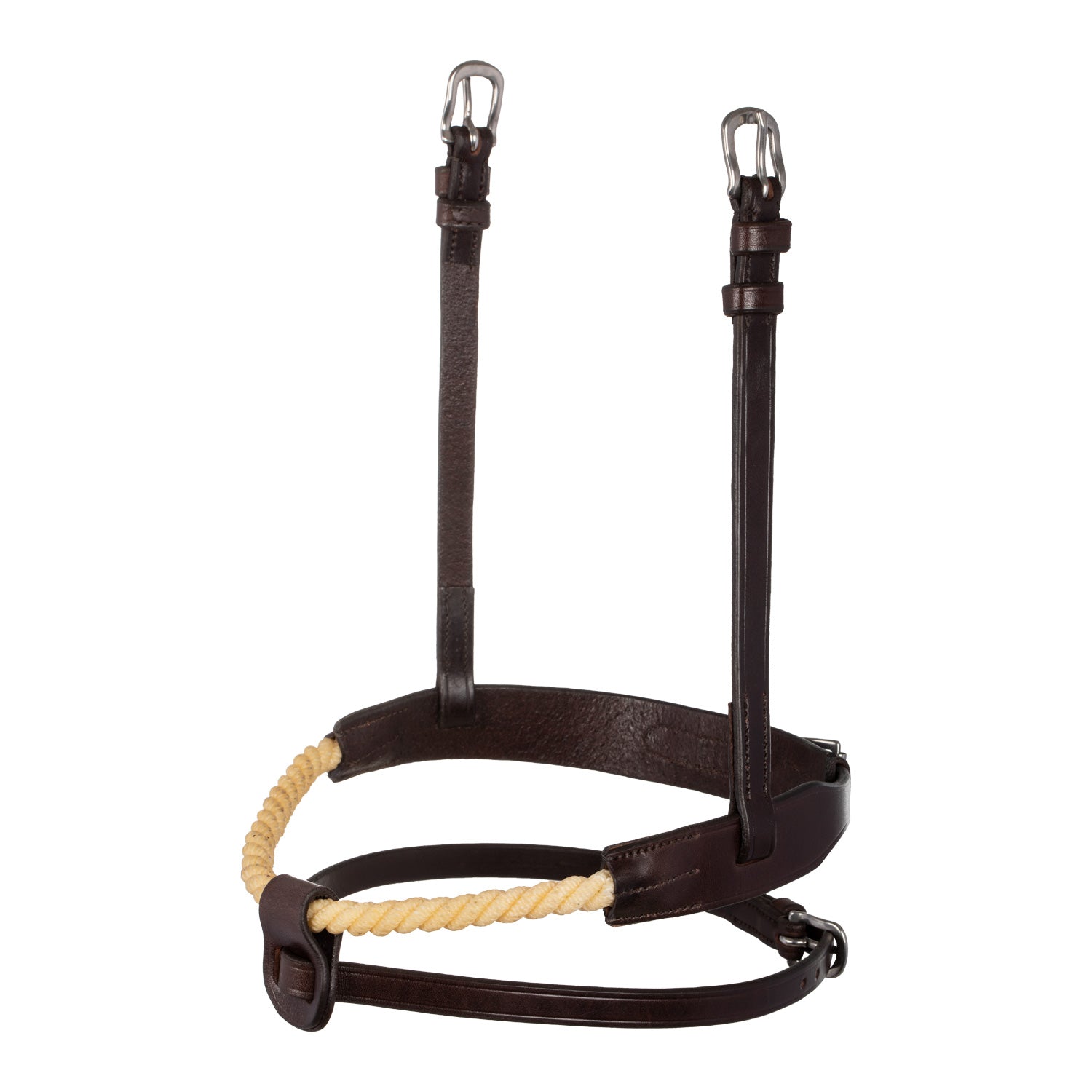 Acavallo Rope Flash Noseband #colour_brown