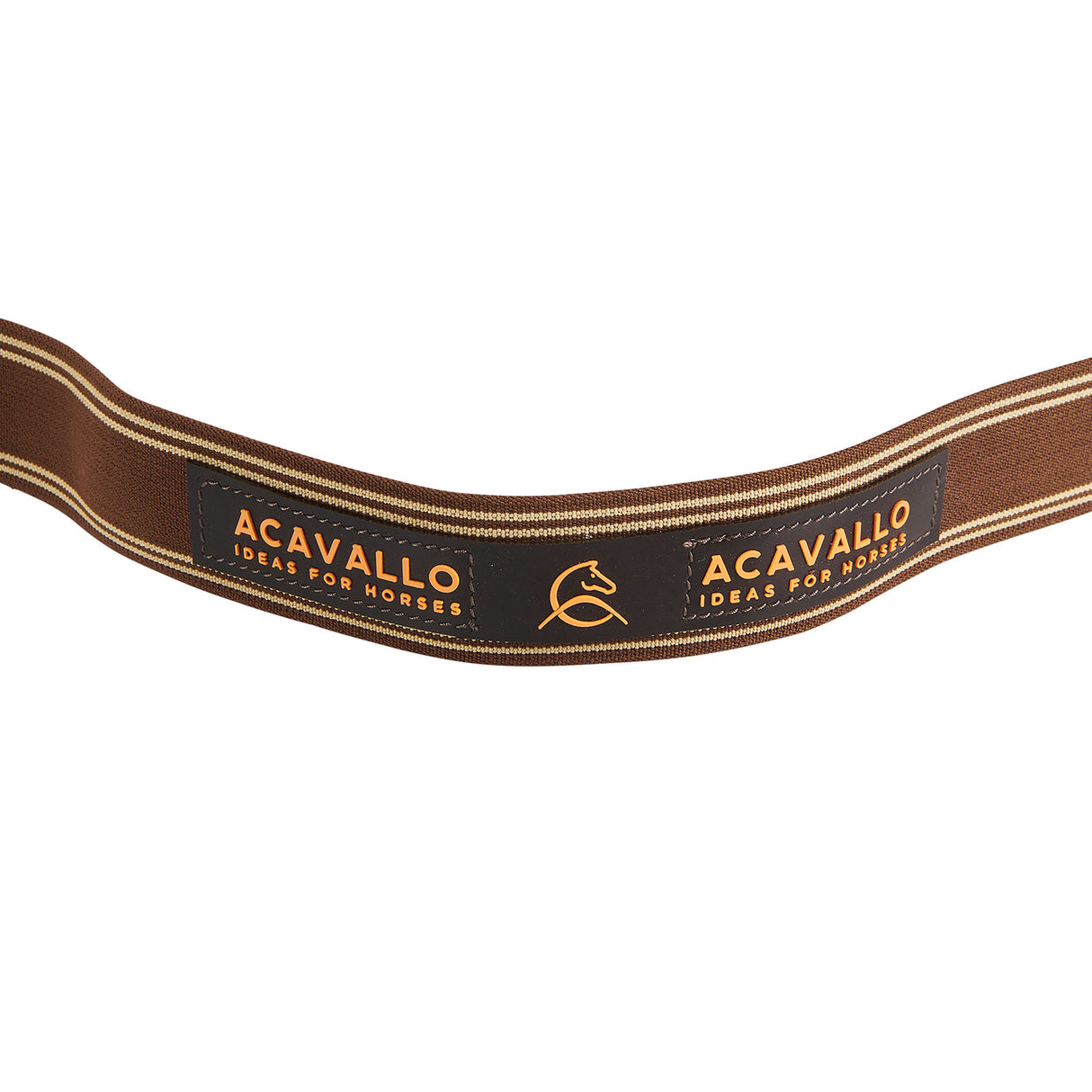 Acavallo Single Breastplate Elastic Band #colour_brown