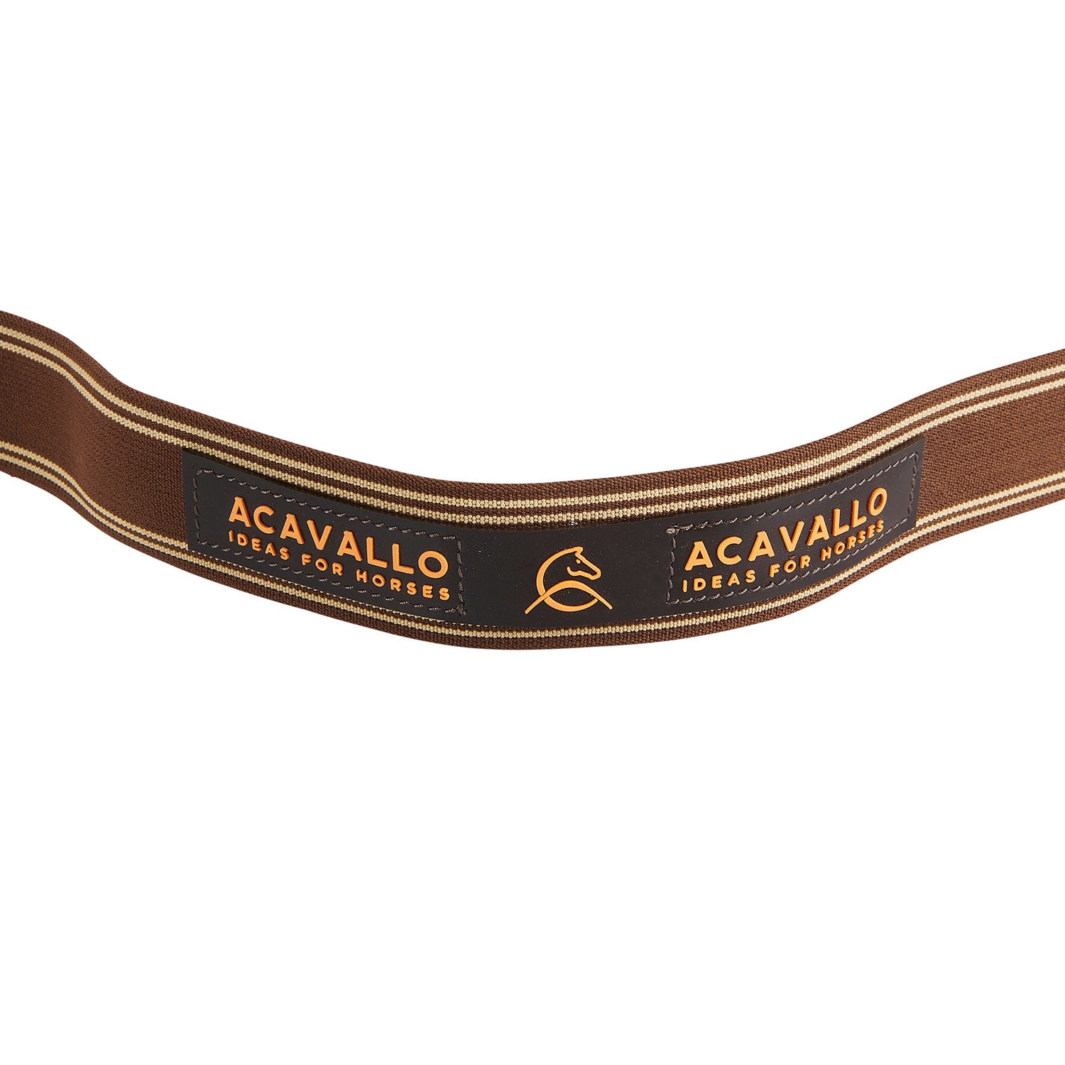Acavallo Single Breastplate Elastic Band #colour_brown