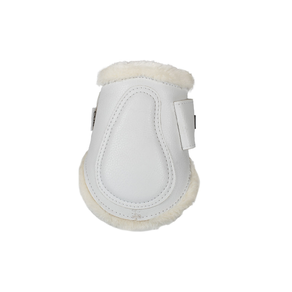 Acavallo Jumping Fetlock Boots Faux Sheepskin & Hook-And-Loop Closure #colour_white