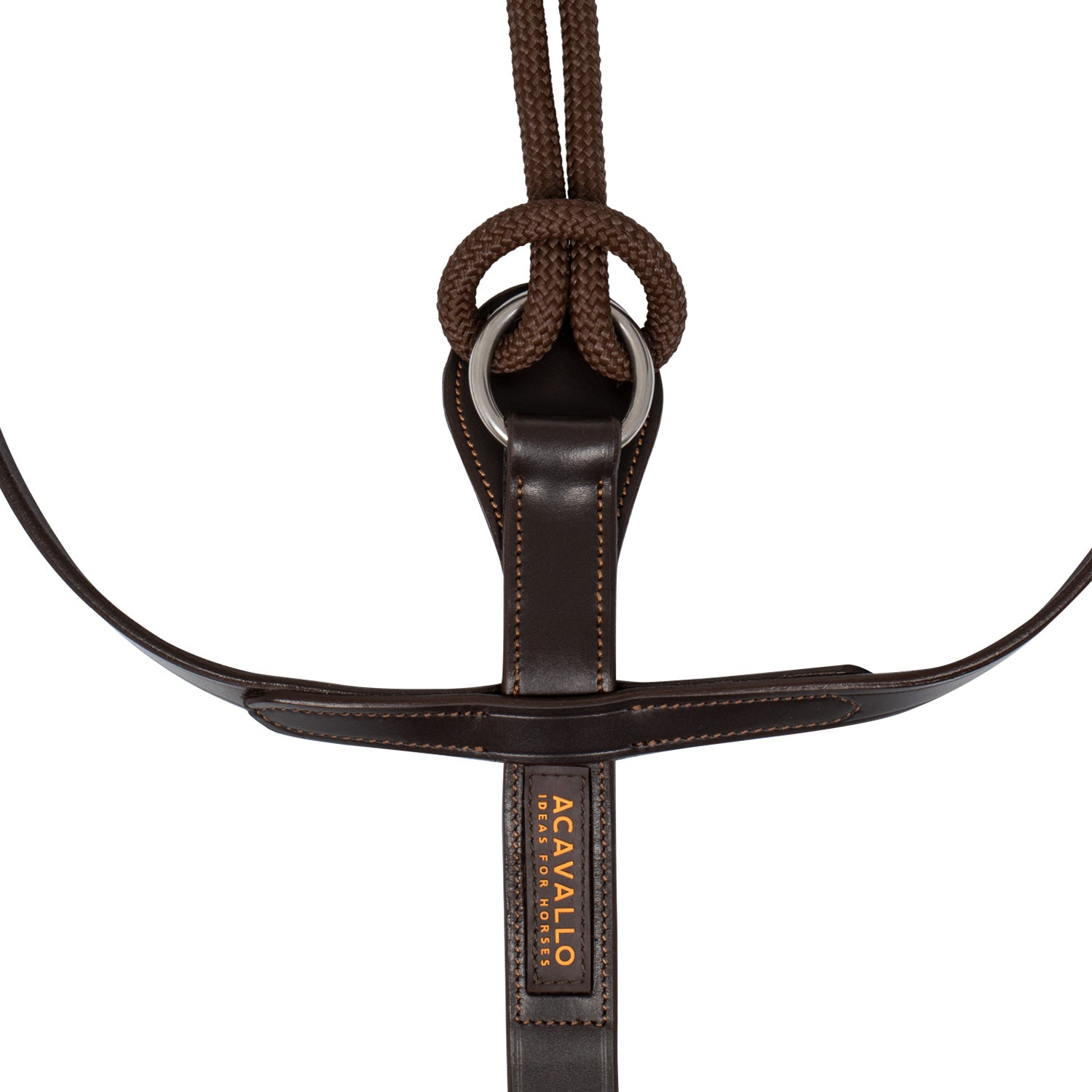 Acavallo Thiedemann Reins Tubular Nylon #colour_brown