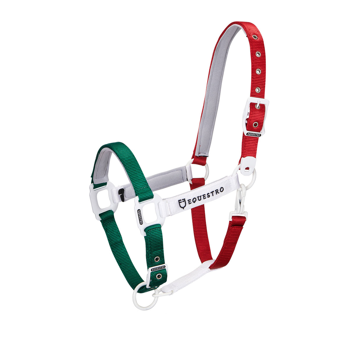 Equestro Nylon Halter With Snap Hook #colour_green