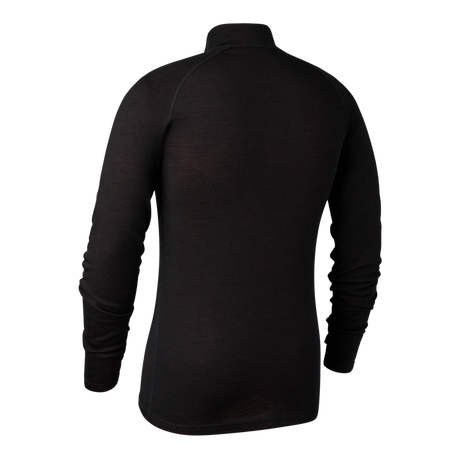 Deerhunter Men's Quinn Merino 1/2 Zip Undershirt #colour_black-oak