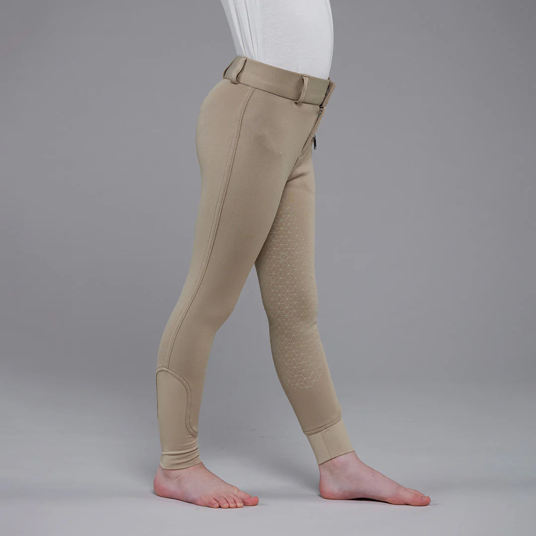 Toggi Children's Dartmoor Thermal Full Seat Breeches #colour_beige