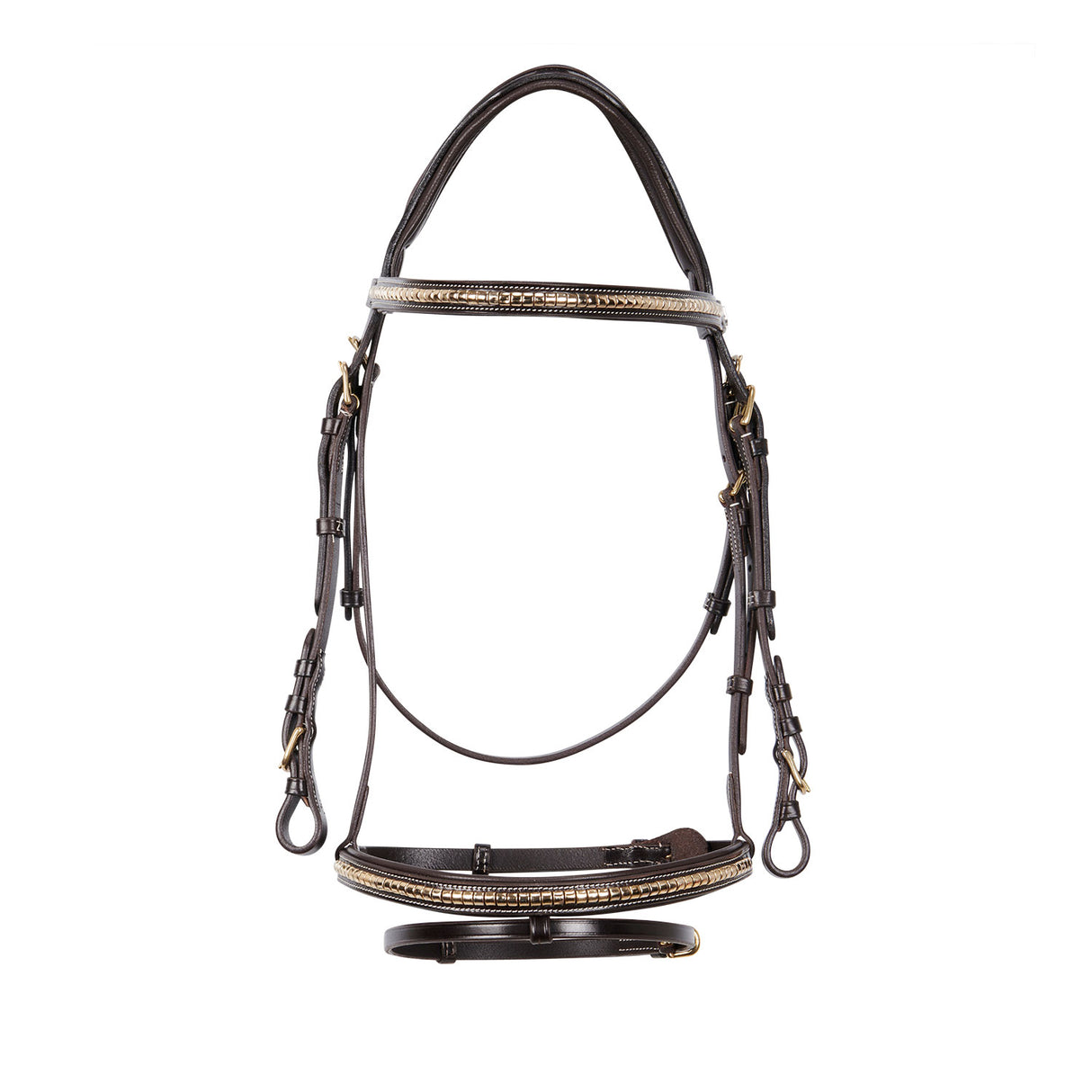 Equestro English Headboard In Clincher Leather #colour_brown