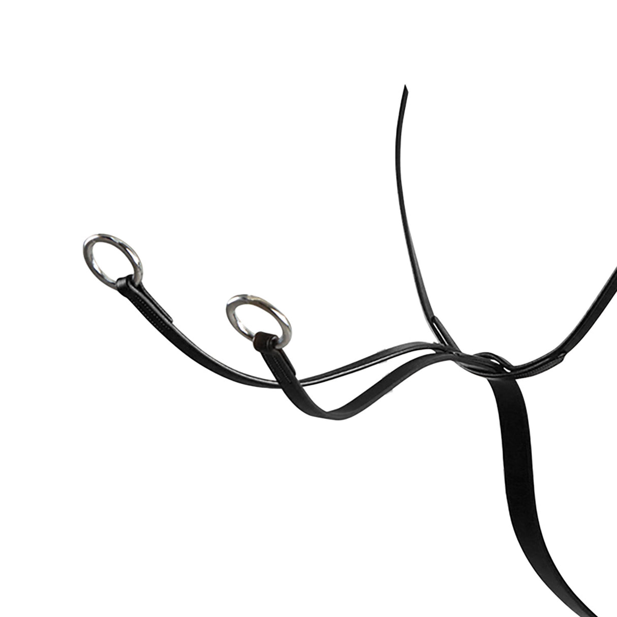 Equestro Leather Collier Martingale #colour_black