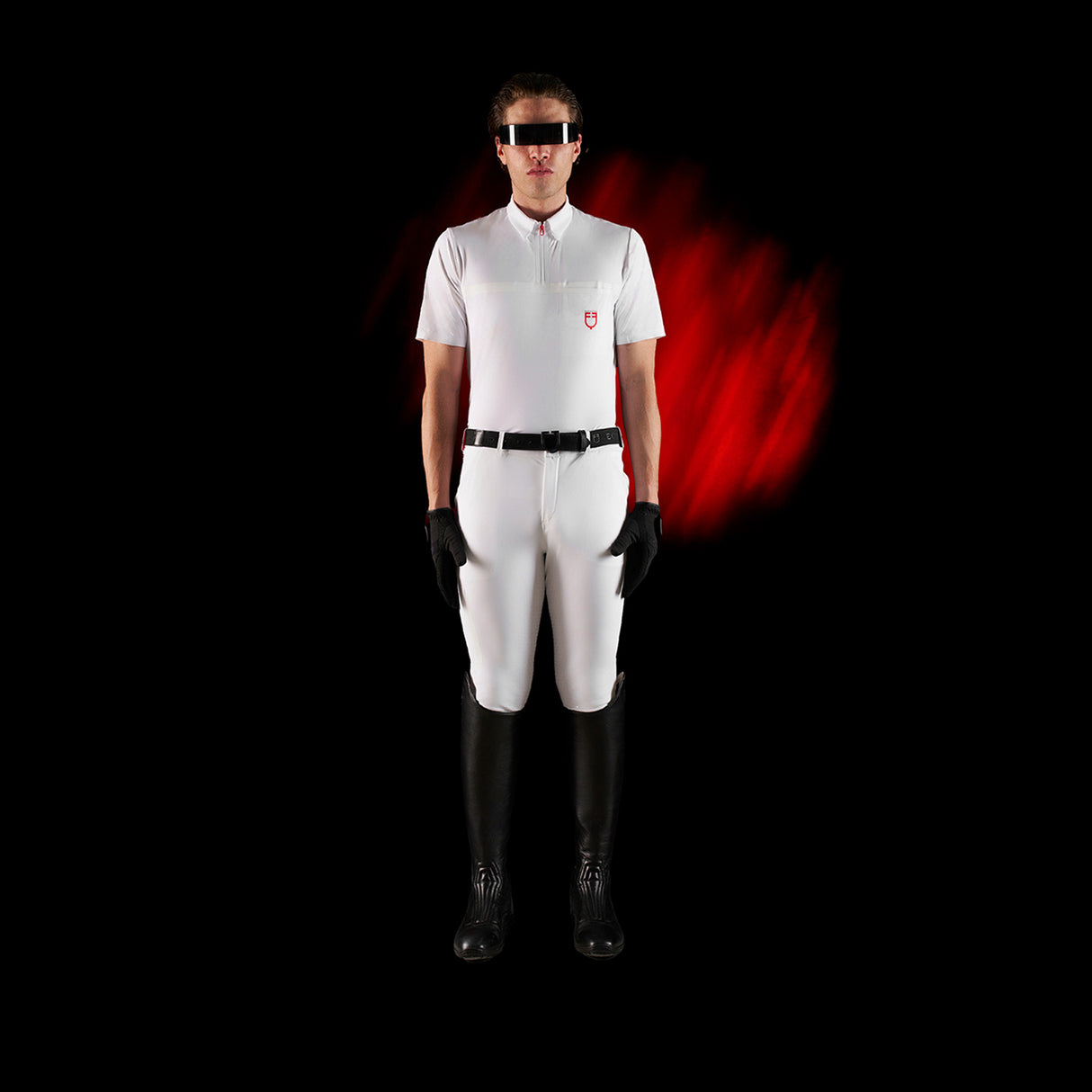 Equestro Equestro Ridertechnology Men's Slim Fit Full Grip Breeches #olour_white
